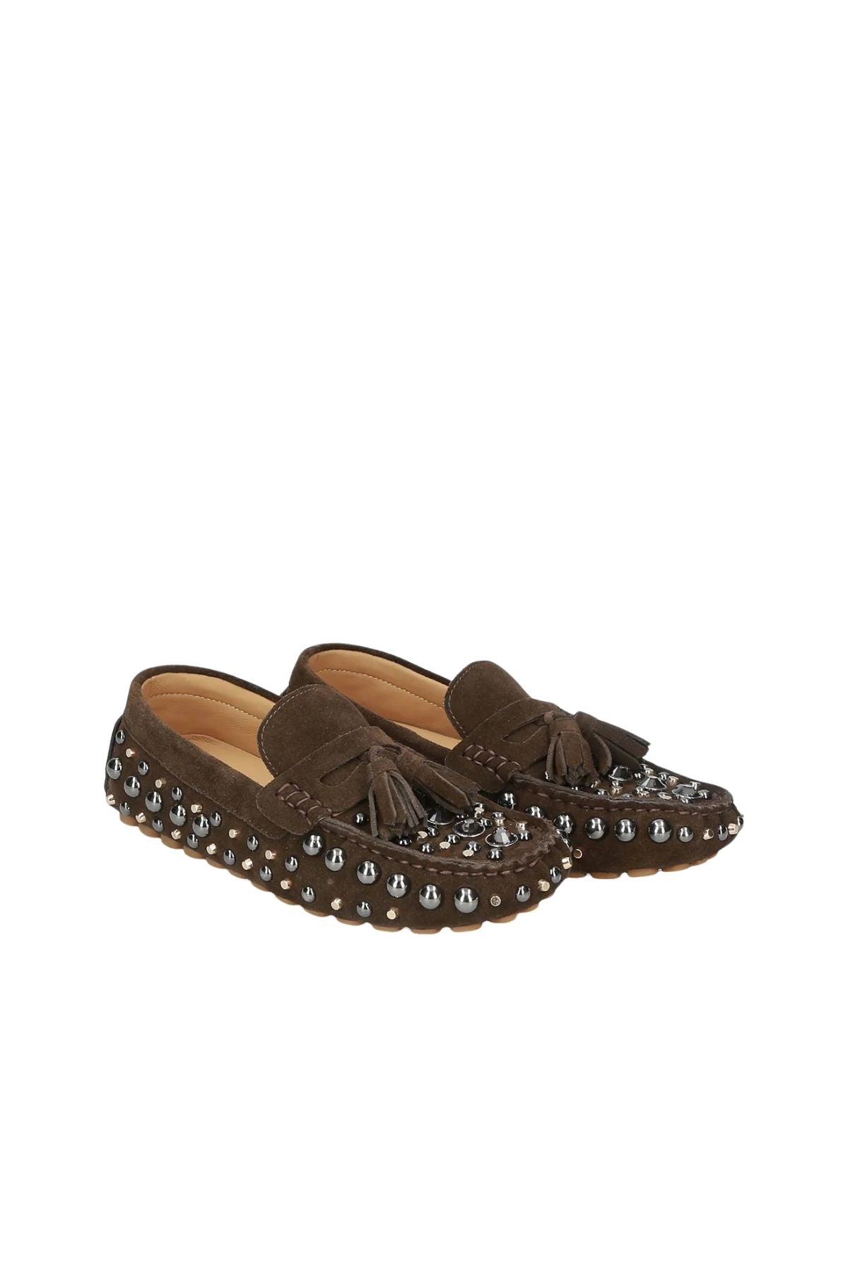 Mocassino con borchie R51 DARK BROWN STRATEGIA 