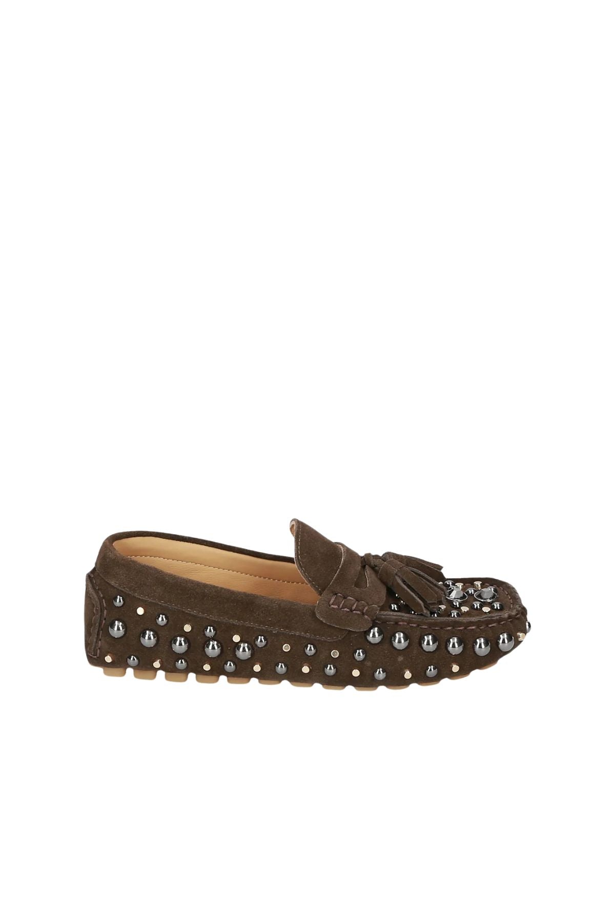 Mocassino con borchie R51 DARK BROWN STRATEGIA 