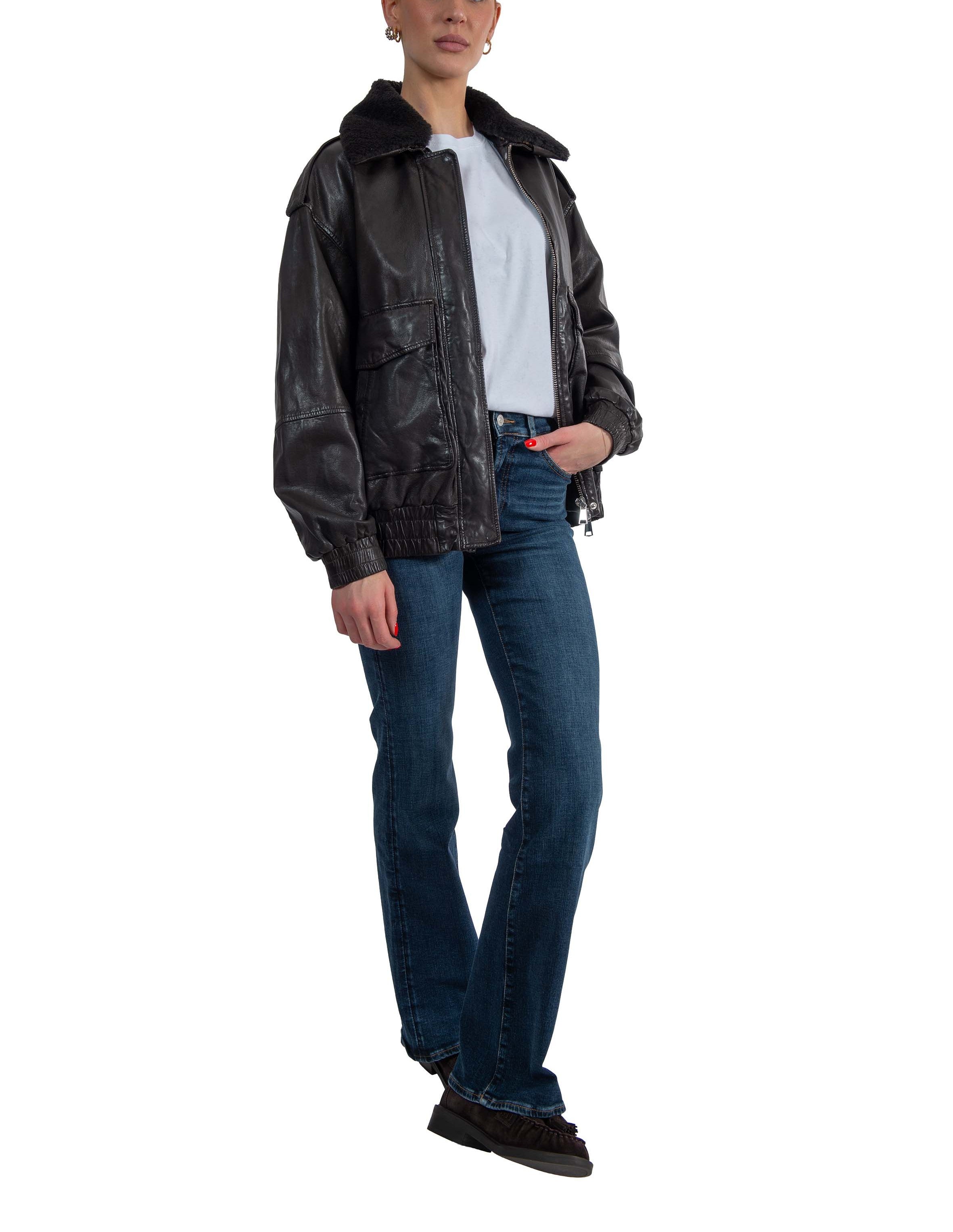 Giaccone pelle marrone Betz BETZ+ COLLO BROWN THE JACKIE LEATHERS 