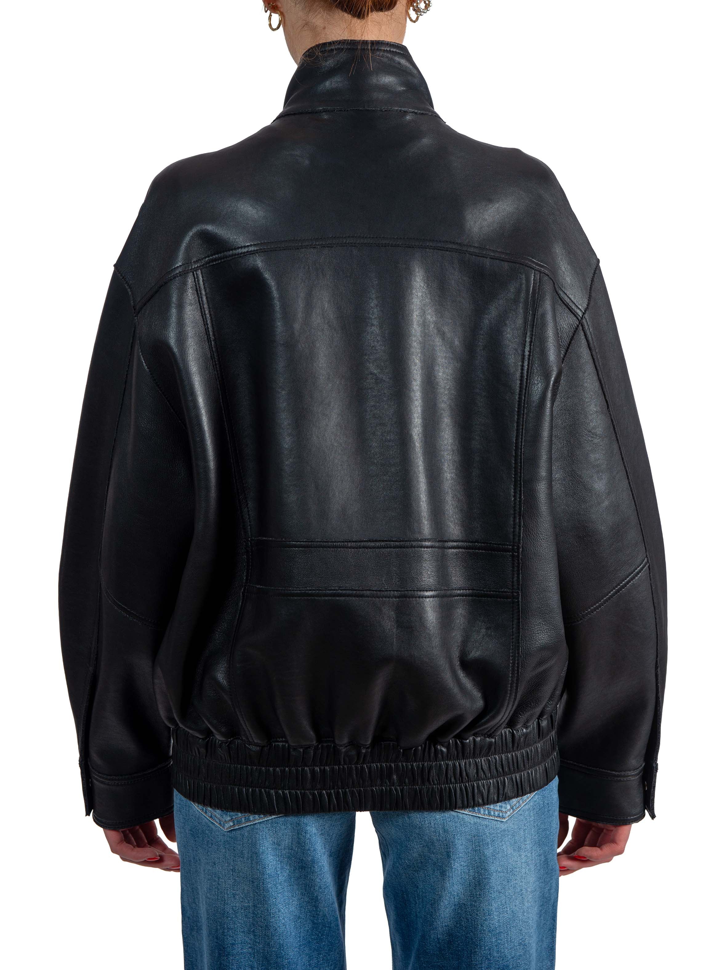 Bomber Droite in pelle nero DROITE NERO THE JACKIE LEATHERS 