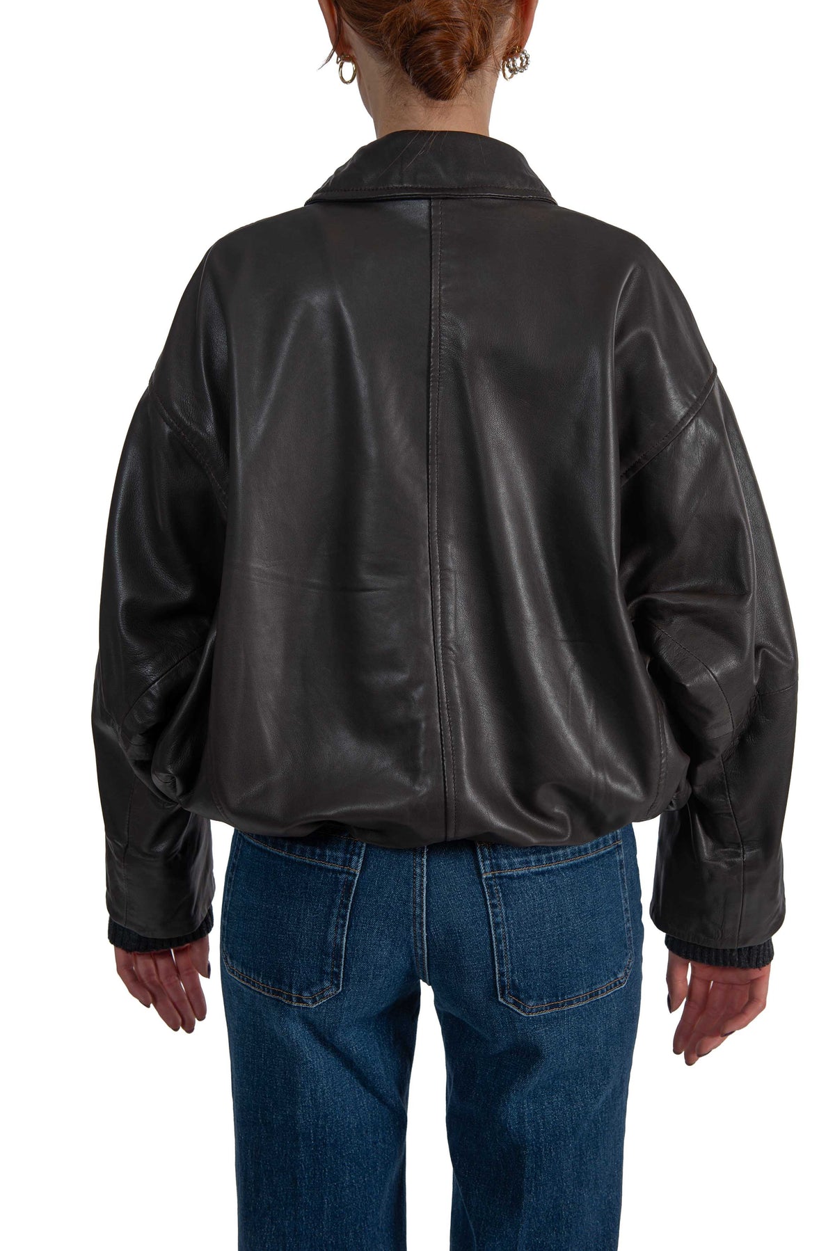 Bomber in pelle testa di moro FIAMMA DARK BROWN THE JACKIE LEATHERS 