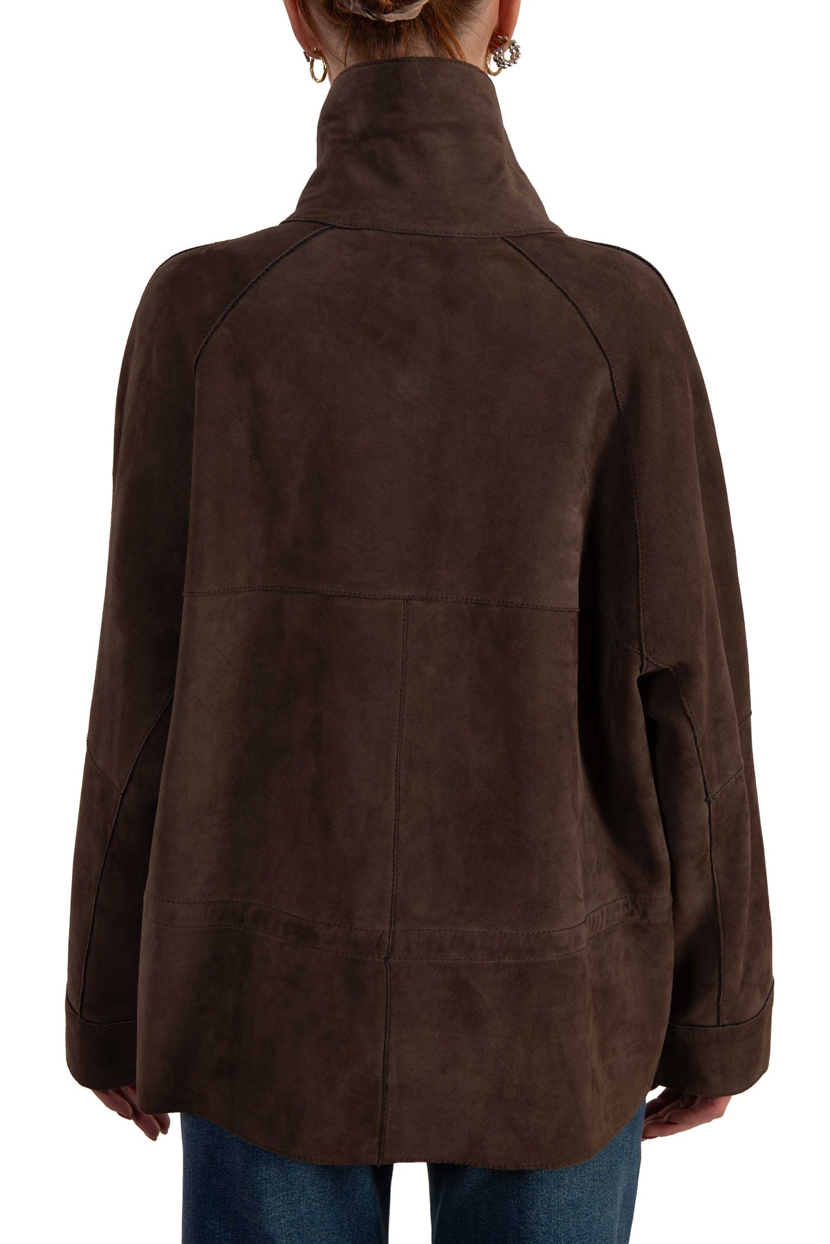 Giaccone in suede marrone RACHELE MARRONE THE JACKIE LEATHERS 