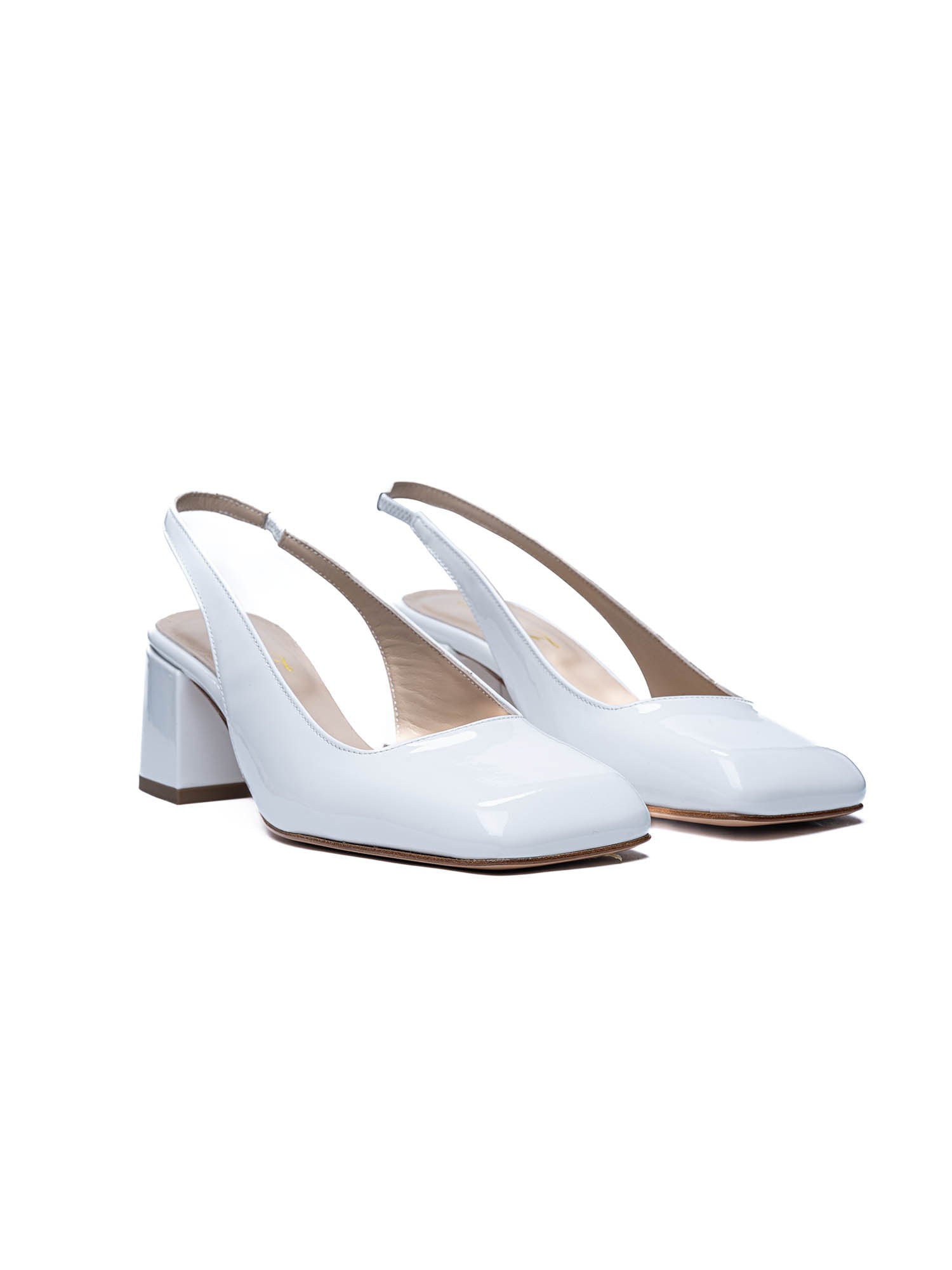 Slingback vernice bianca 1839 B ANNA F 