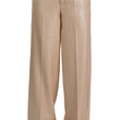 Pantalone  palazzo rafia paillettes beige