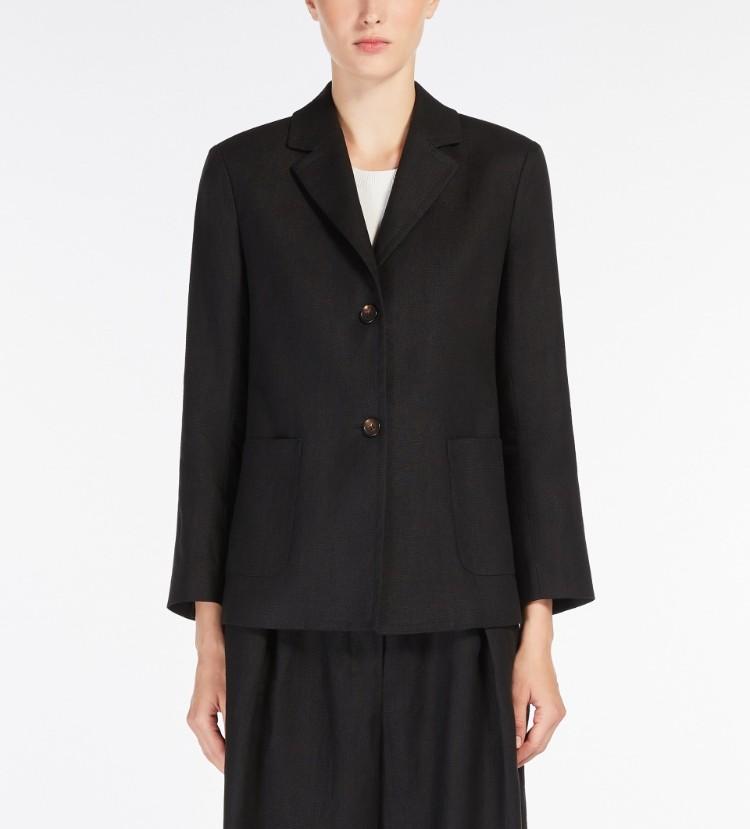 Giacca Arrigo monopetto lino ARRIGO 004 NERO MAX MARA 