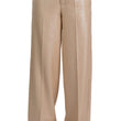Pantalone  palazzo rafia paillettes beige