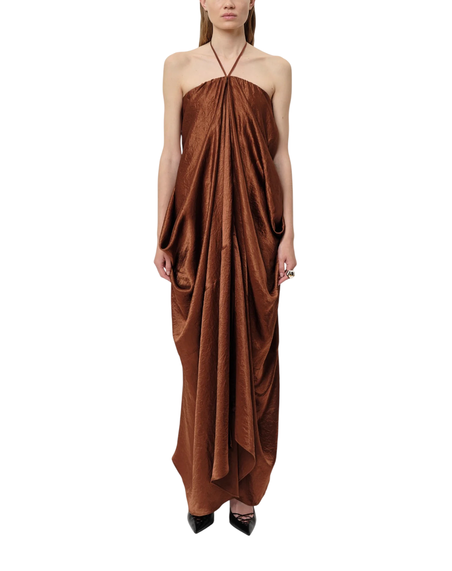 Abito Annika marrone ANNIKA DRESS TOFFEE HERSKIND 