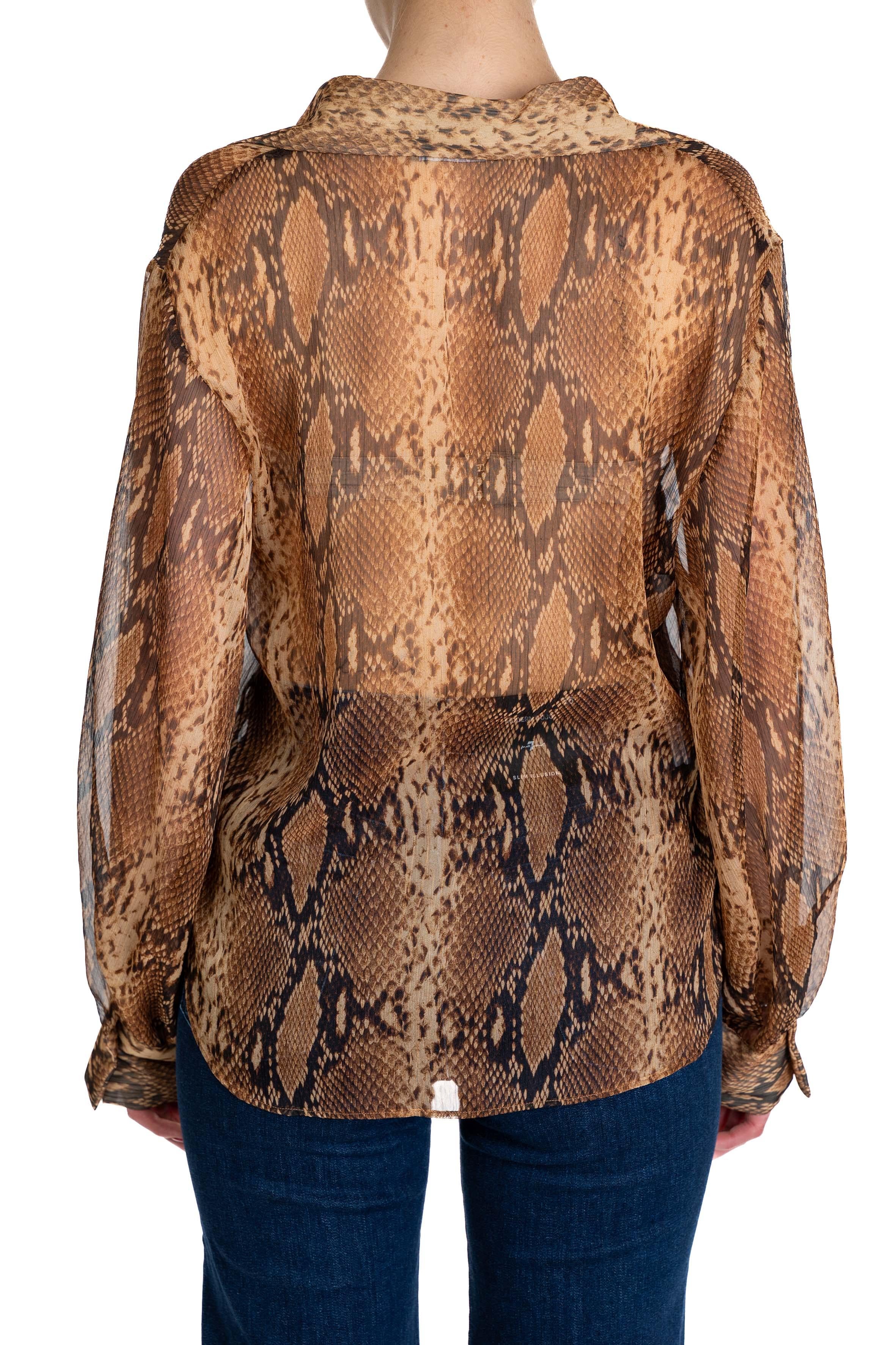 Camicia Pitonata 3419 4373 MARRONE ALICE MILLER 