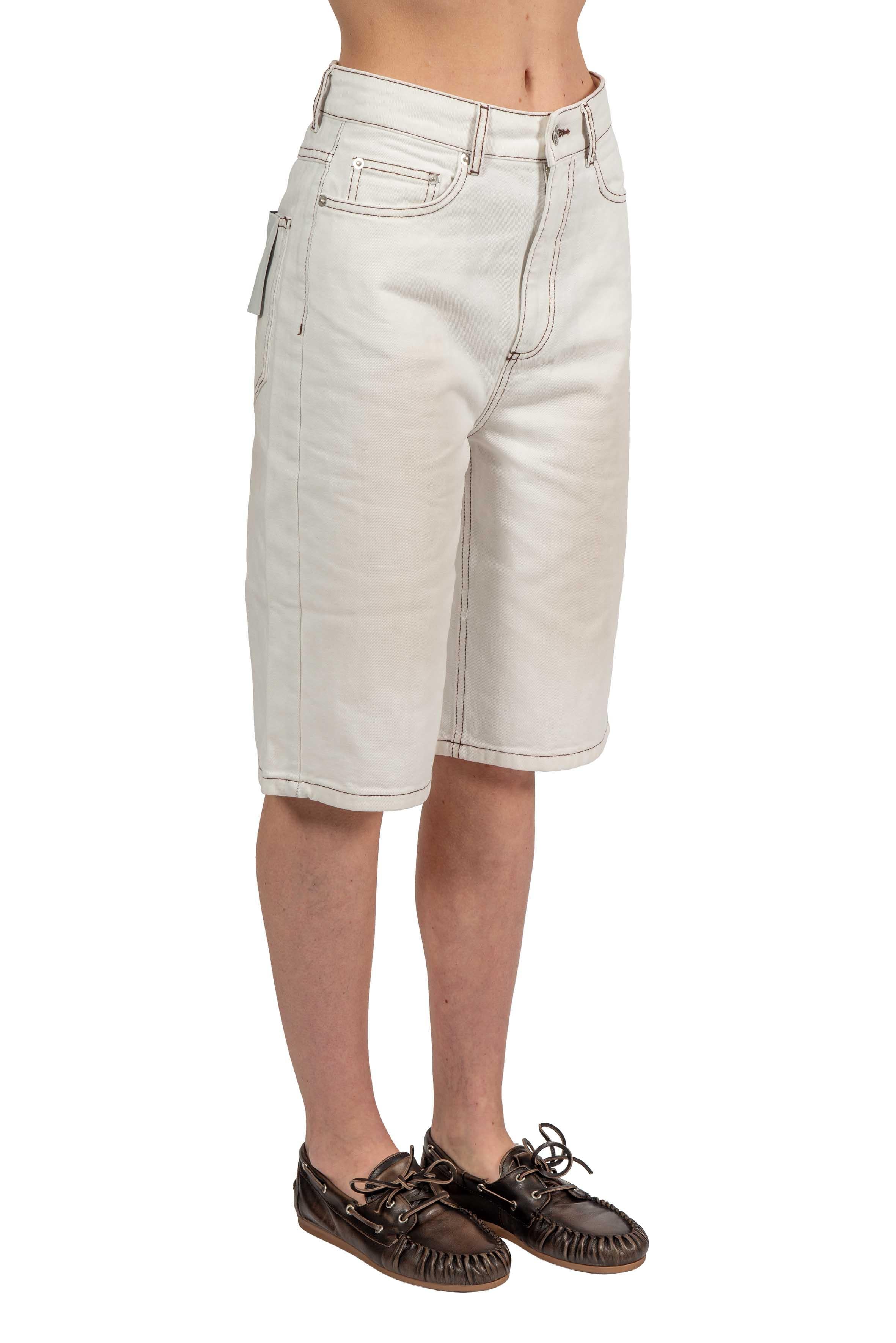 BermudaEmily jeans bianco EMILY SHORT OFF WHITE HERSKIND 