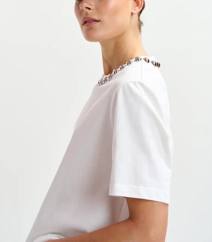 T-shirt Intenso bianca INTENSO OFF WHITE ESSENTIEL ANTWERP 