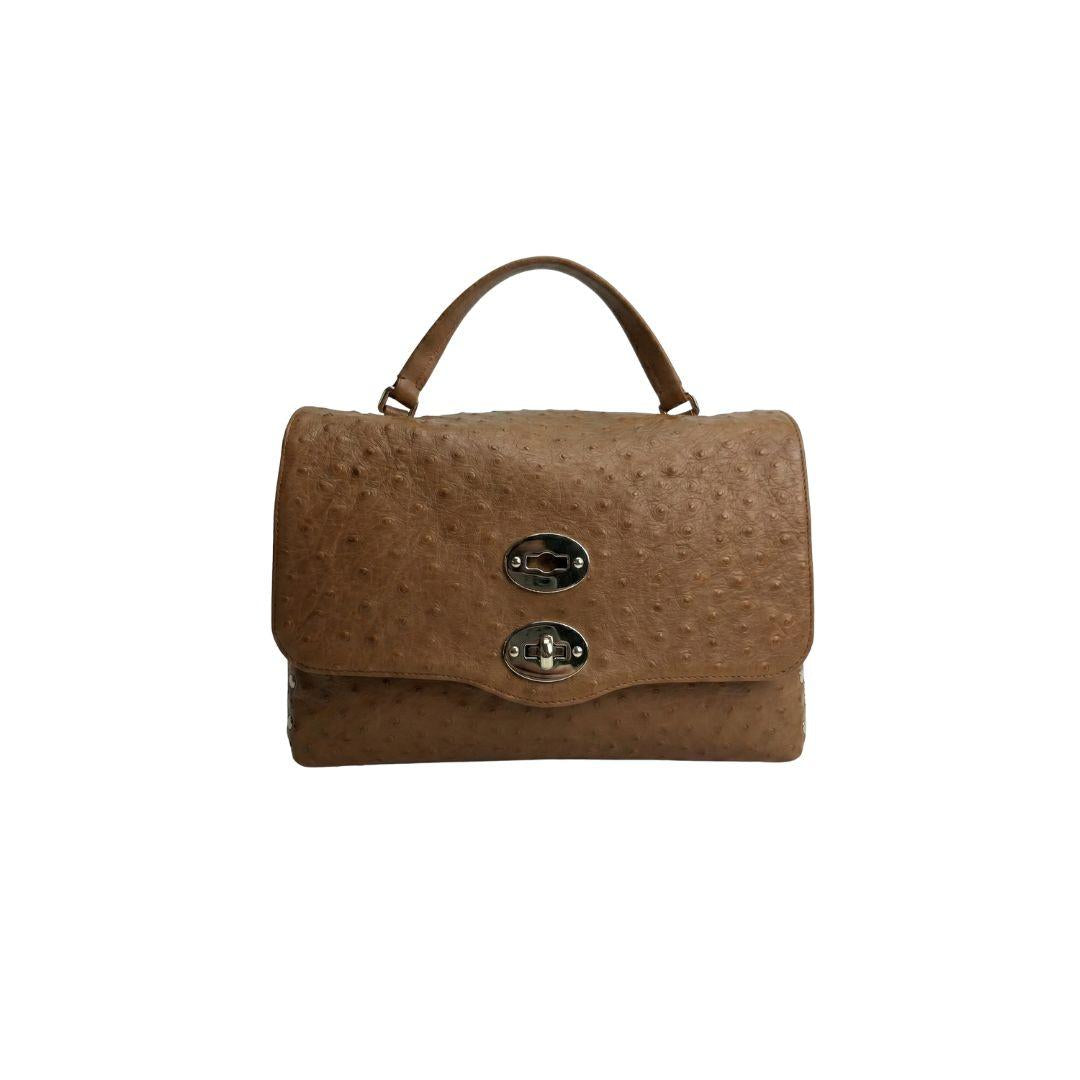 Borsa Postina S cactus brown cuoio POSTINA S CACTUS BROWN CUOIO ROMANO ZANELLATO 