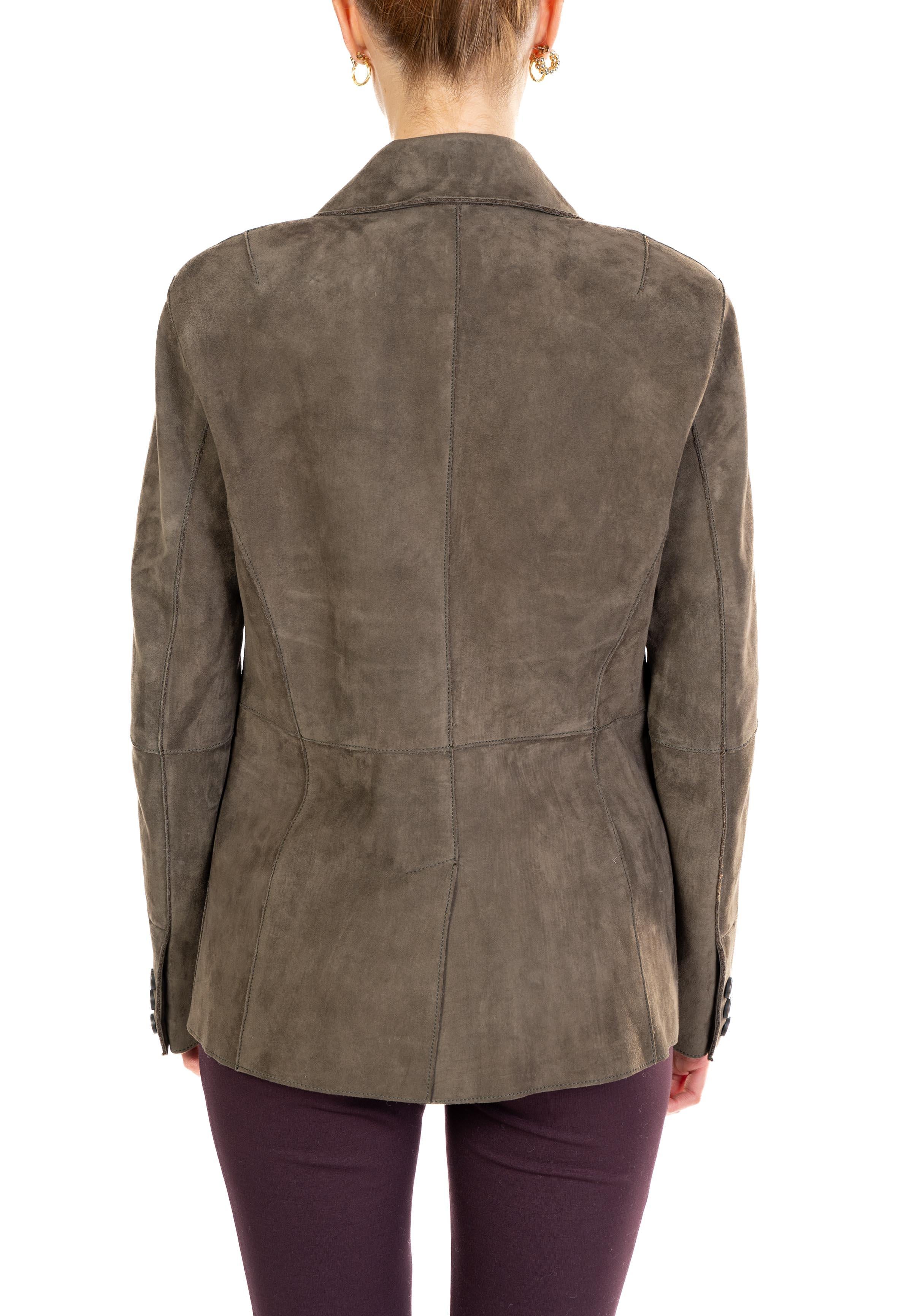 Giacca Bahia in suede BAHIA VERDE THE JACKIE LEATHERS 