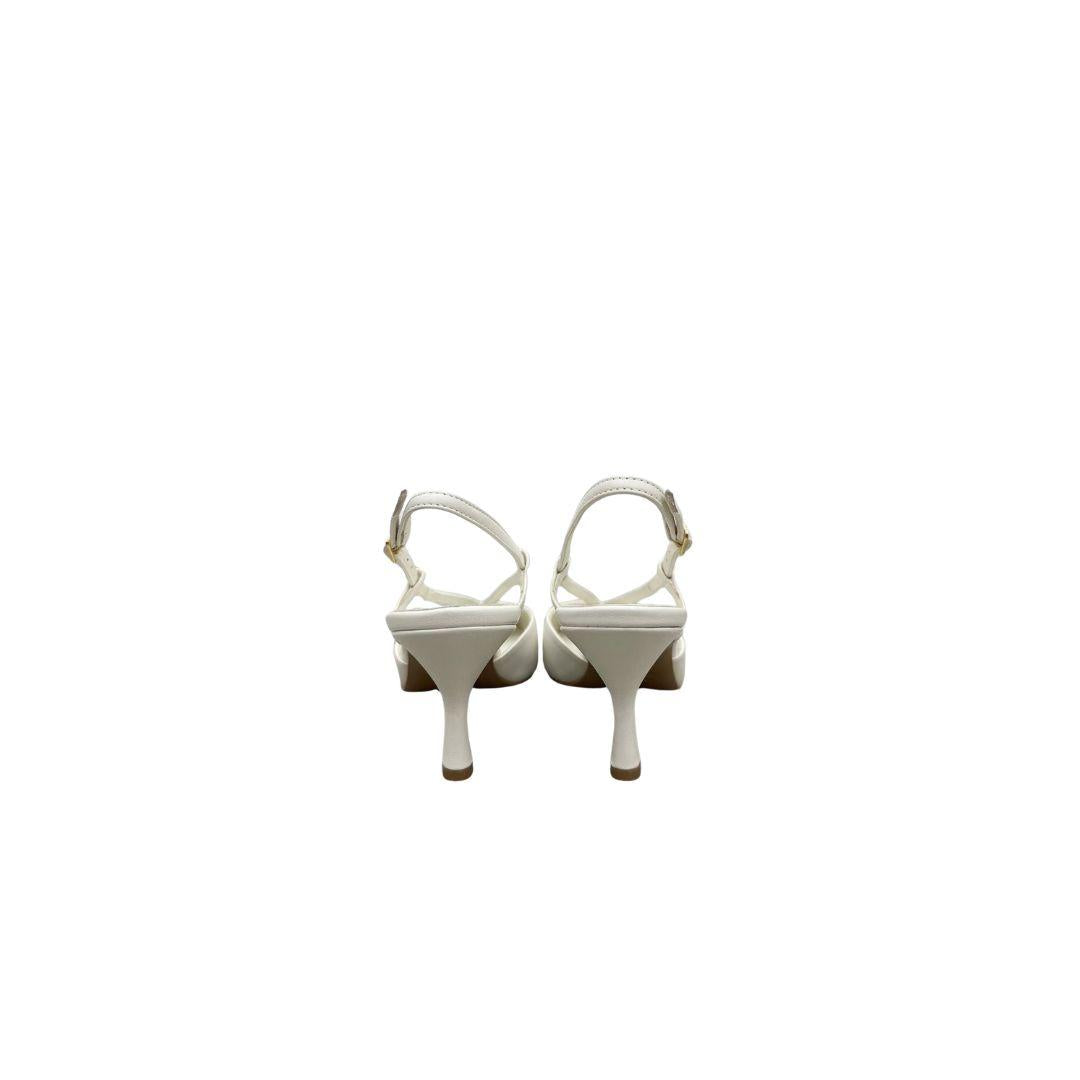Slingback bianca 671 671 LATTE BIANCA DI 