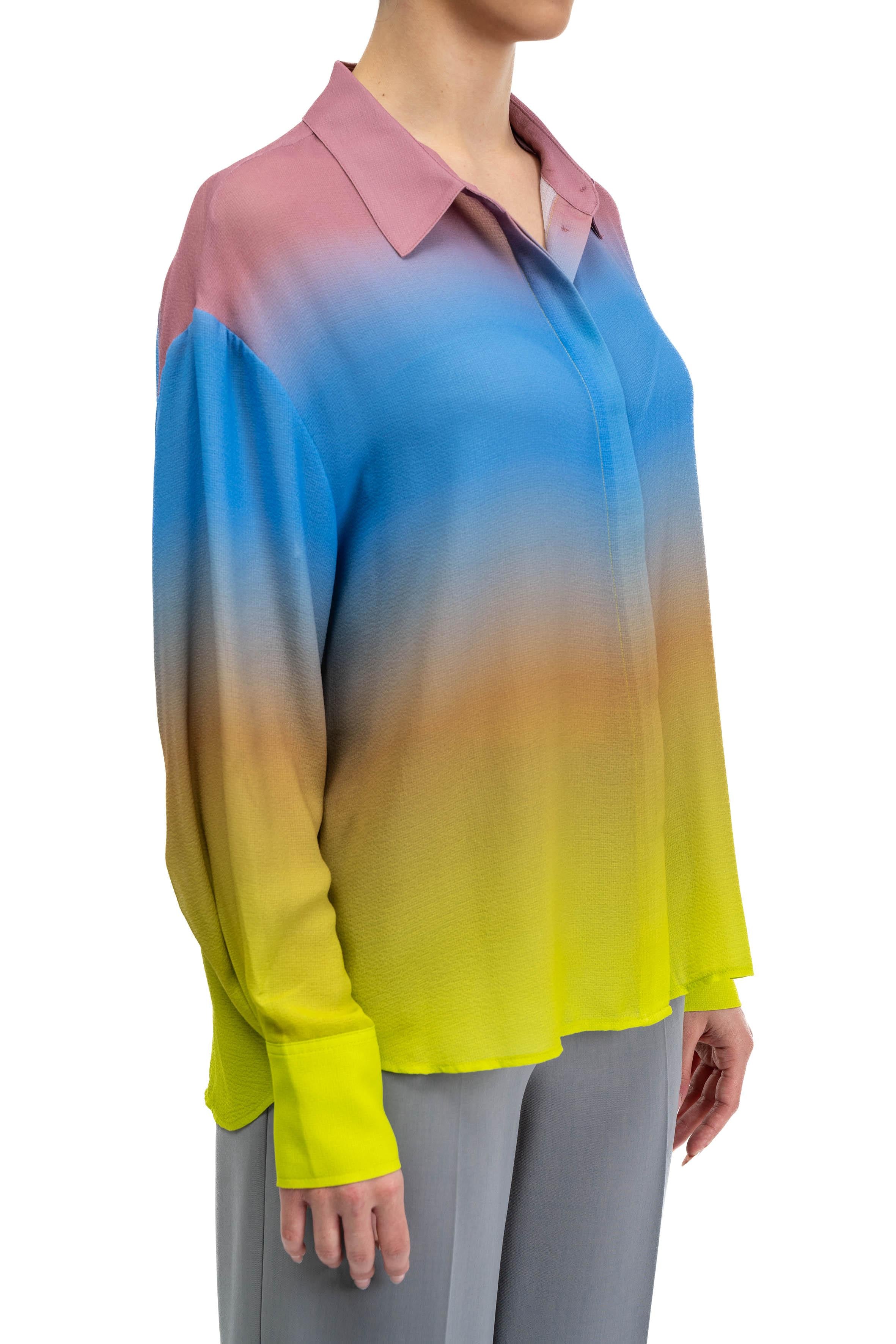 Camicia Heden sfumata HEDEN PLACED PRIN SHIRT H2CT CITRONELLA ESSENTIEL ANTWERP 