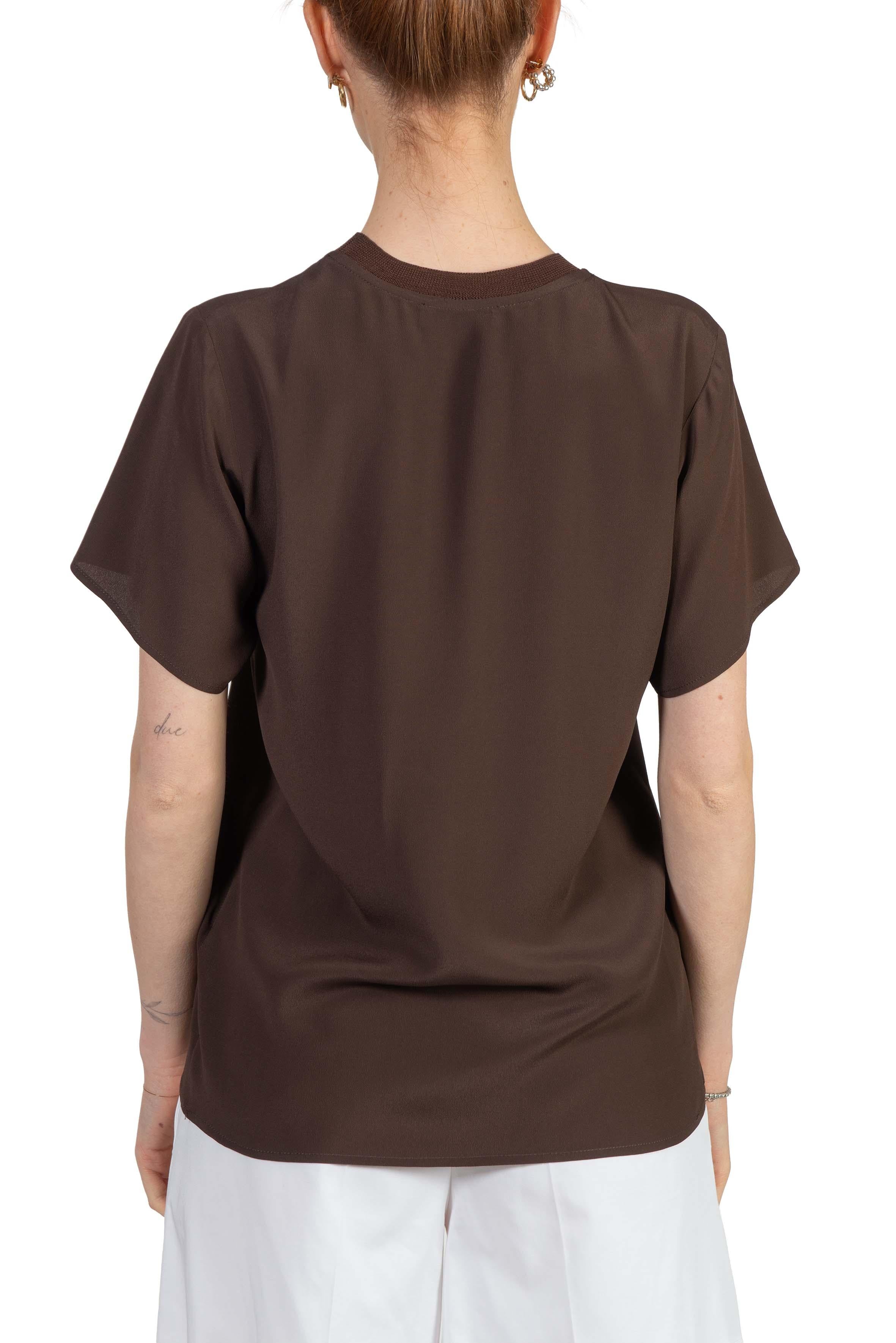 T-shirt testa di moro in misto seta. 4790 4057 MORO ALICE MILLER 