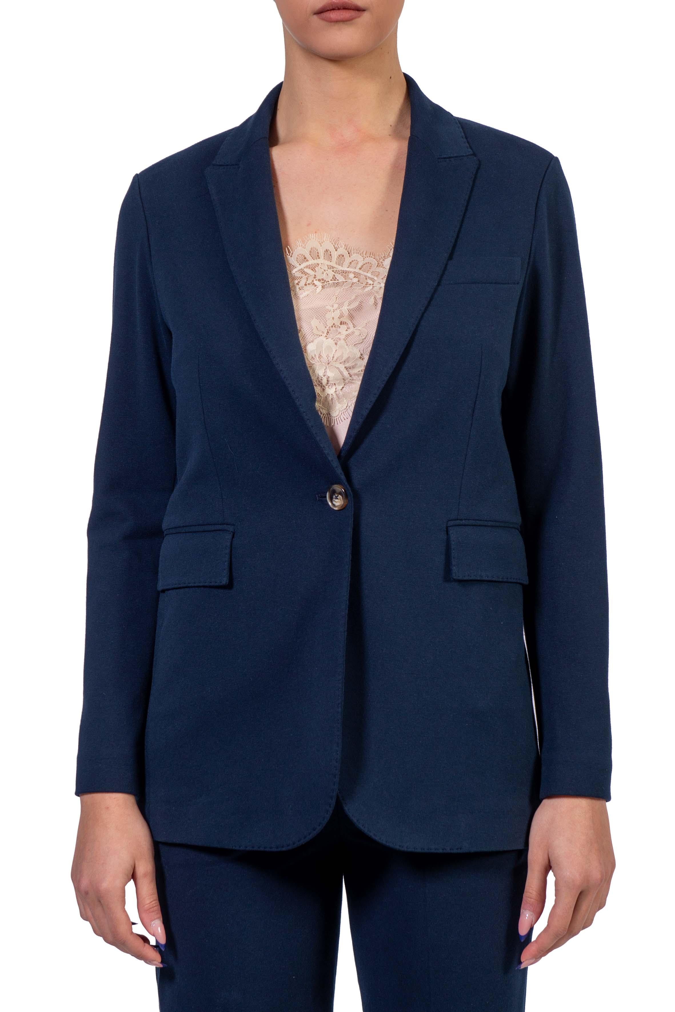 Giacca blu monopetto FD3817 BLAZER FLEECE BLU NAVY CIRCOLO 
