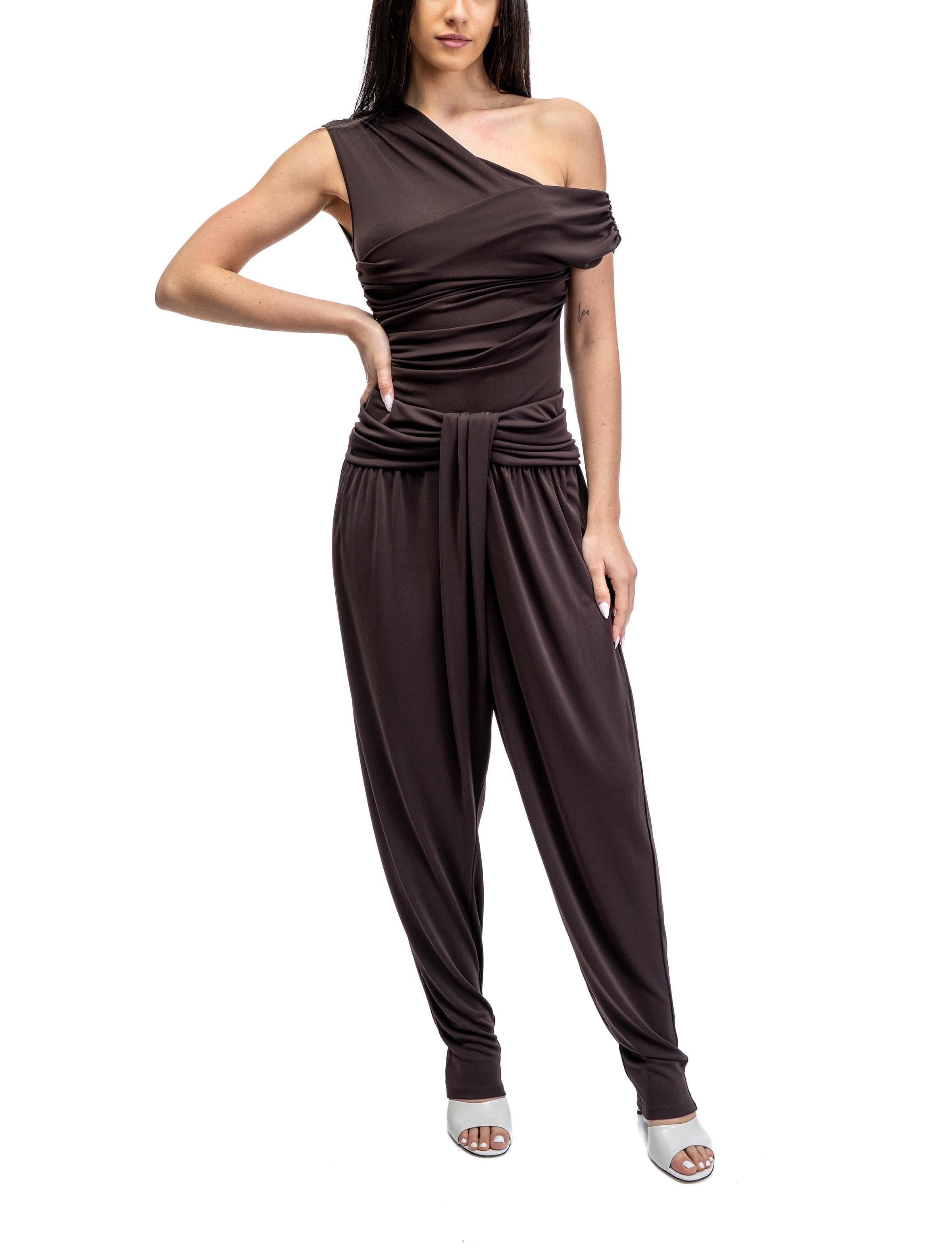 Pantalone Wren  jersey marrone 170473 WREN DARK BROWN ANDAMANE 