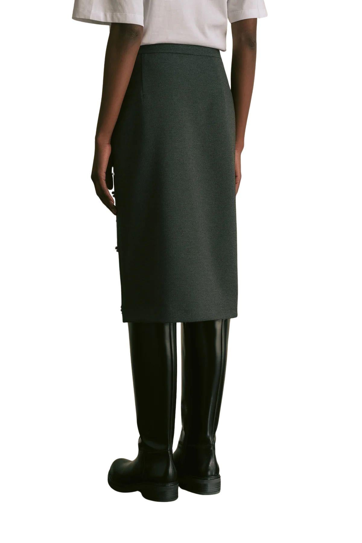 Gonna Ernesta grigia ERNESTA S5WL15 GRIGIO SEMICOUTURE 