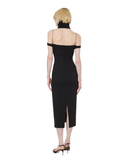 Abito nero midi con spalle scese 0404 5728 N PHILOSOPHY 