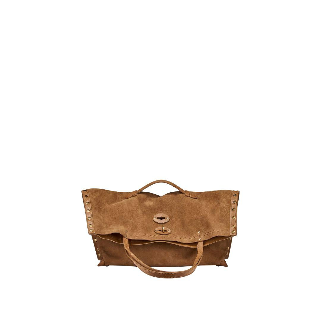 Borsa A'Spasso in Zashmere & Cactus Brown dorsoduro ASPASSO ZASHMERE & CACTUS BROWN DORSO DURO ZANELLATO 