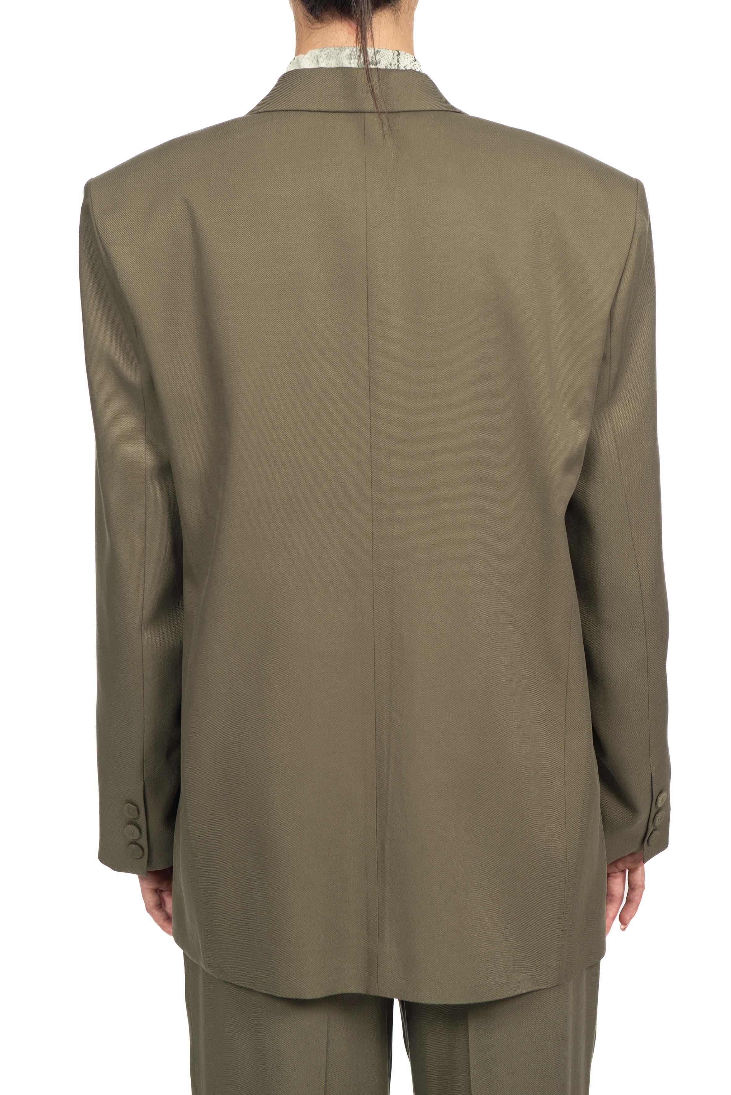 Giacca over in canvas verde militare. 40301 MILITY 88 FEDERICA TOSI 