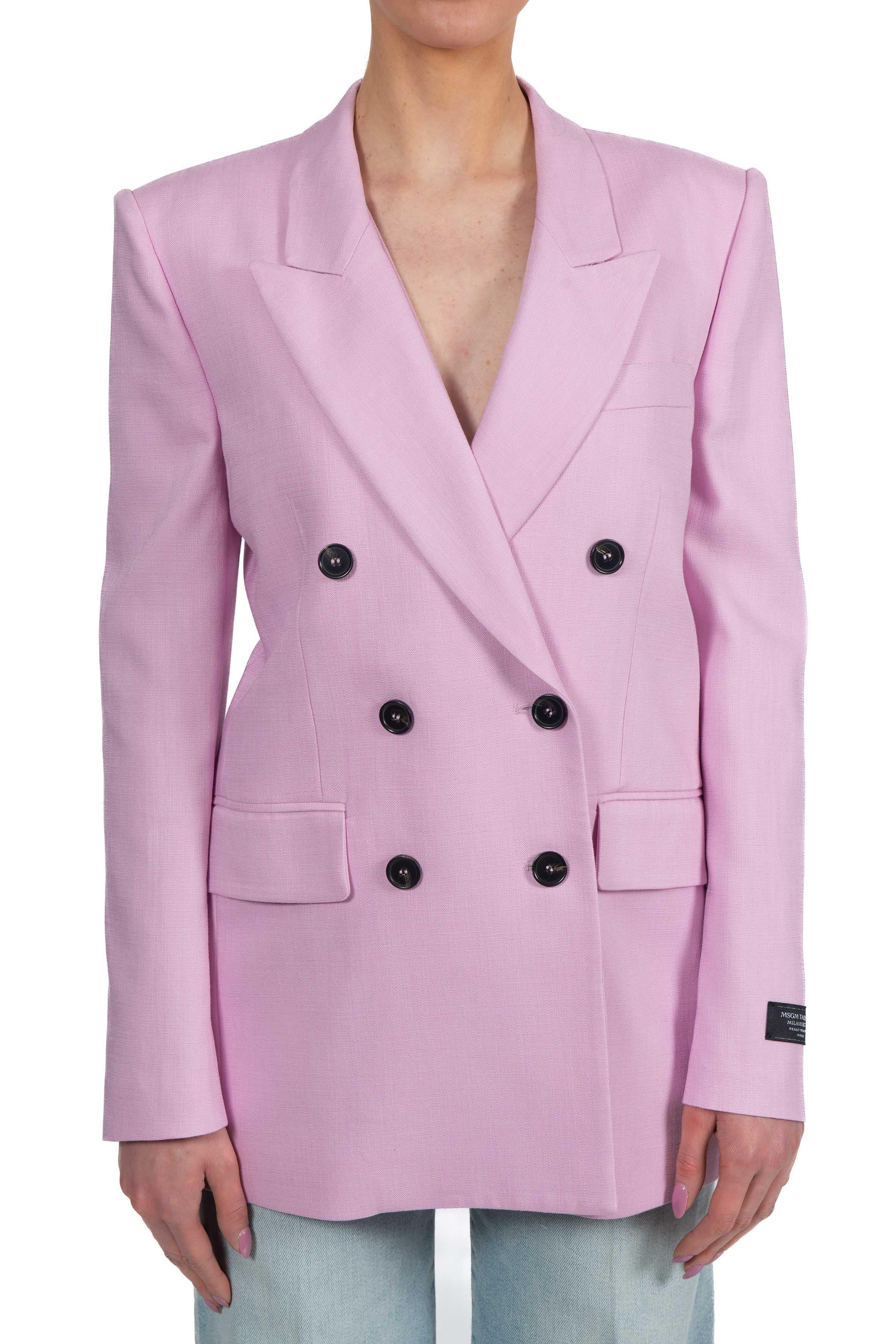 Giacca doppio petto rosa MSGM 4041MDG13 PINK MSGM 
