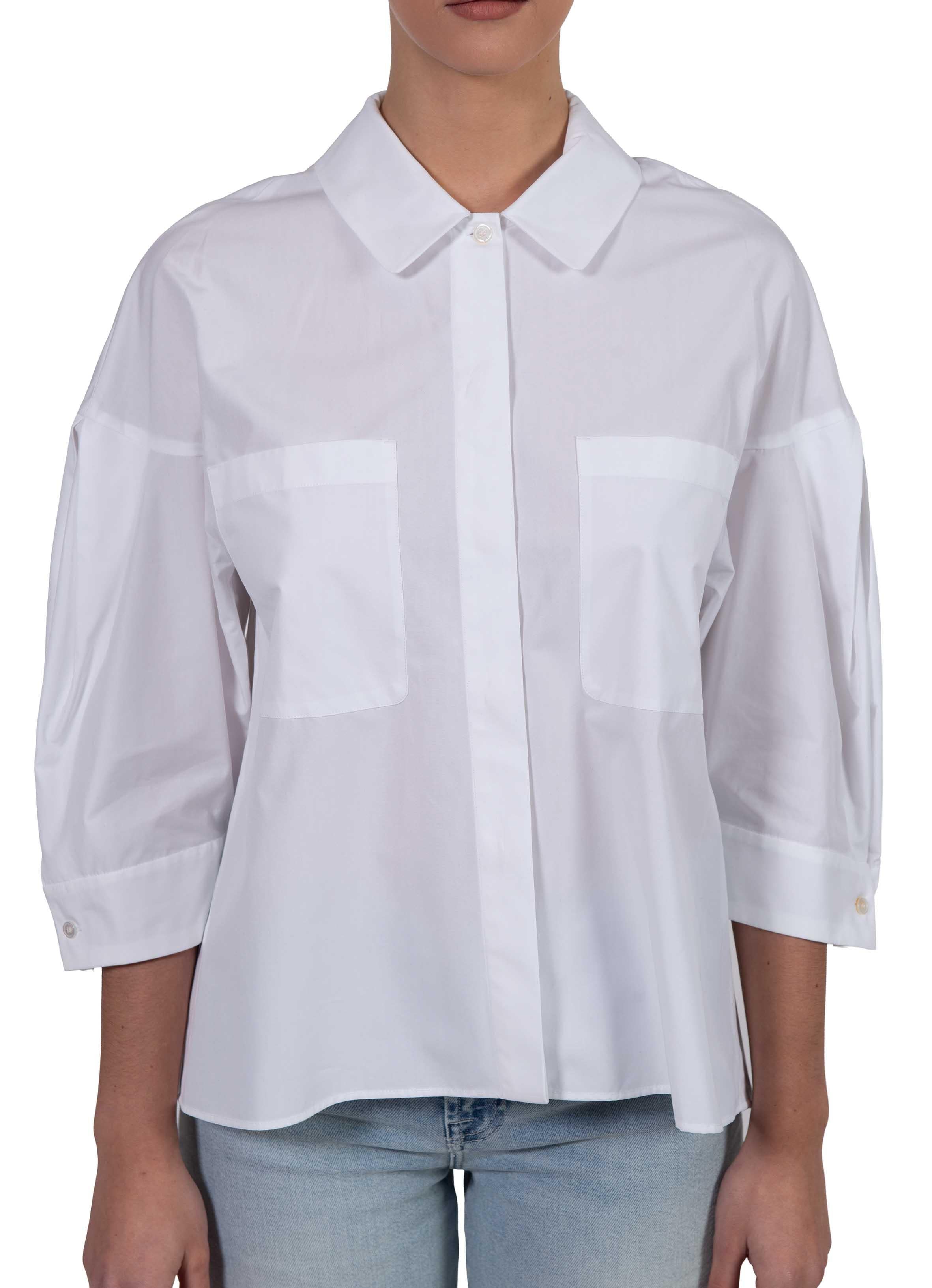 Camicia di cotone bianca Ancella ANCELLA 060 MAX MARA 