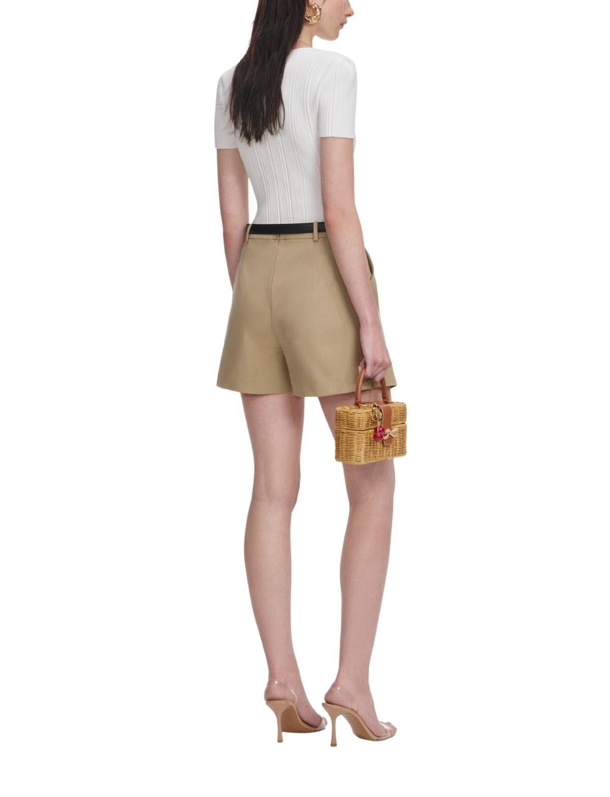 Gonna-pantalone in cotone beige<BR/><BR/> 071P BEIGE SELF PORTRAIT 