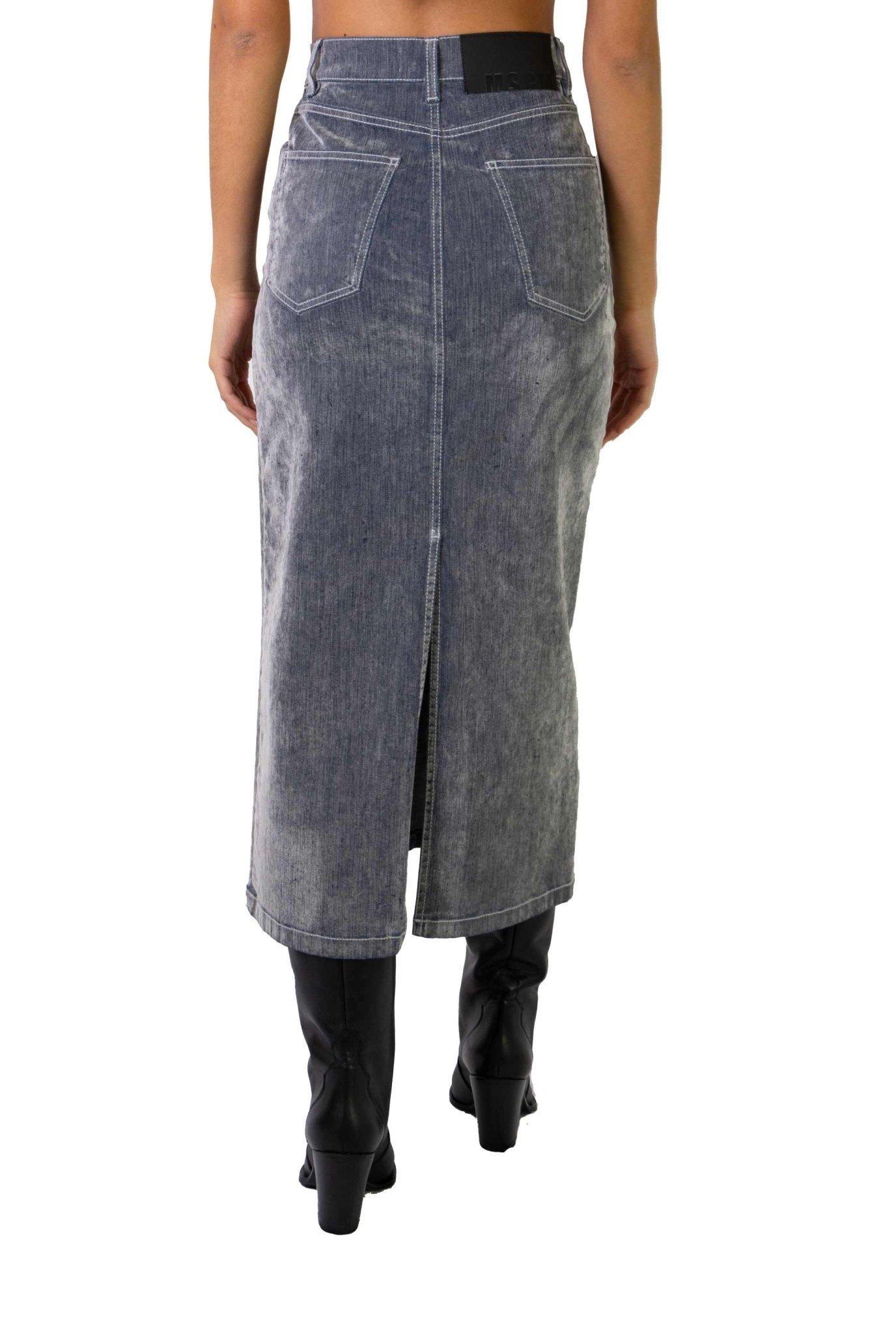 Gonna midi grigia floccata 3542MDD236 G MSGM 