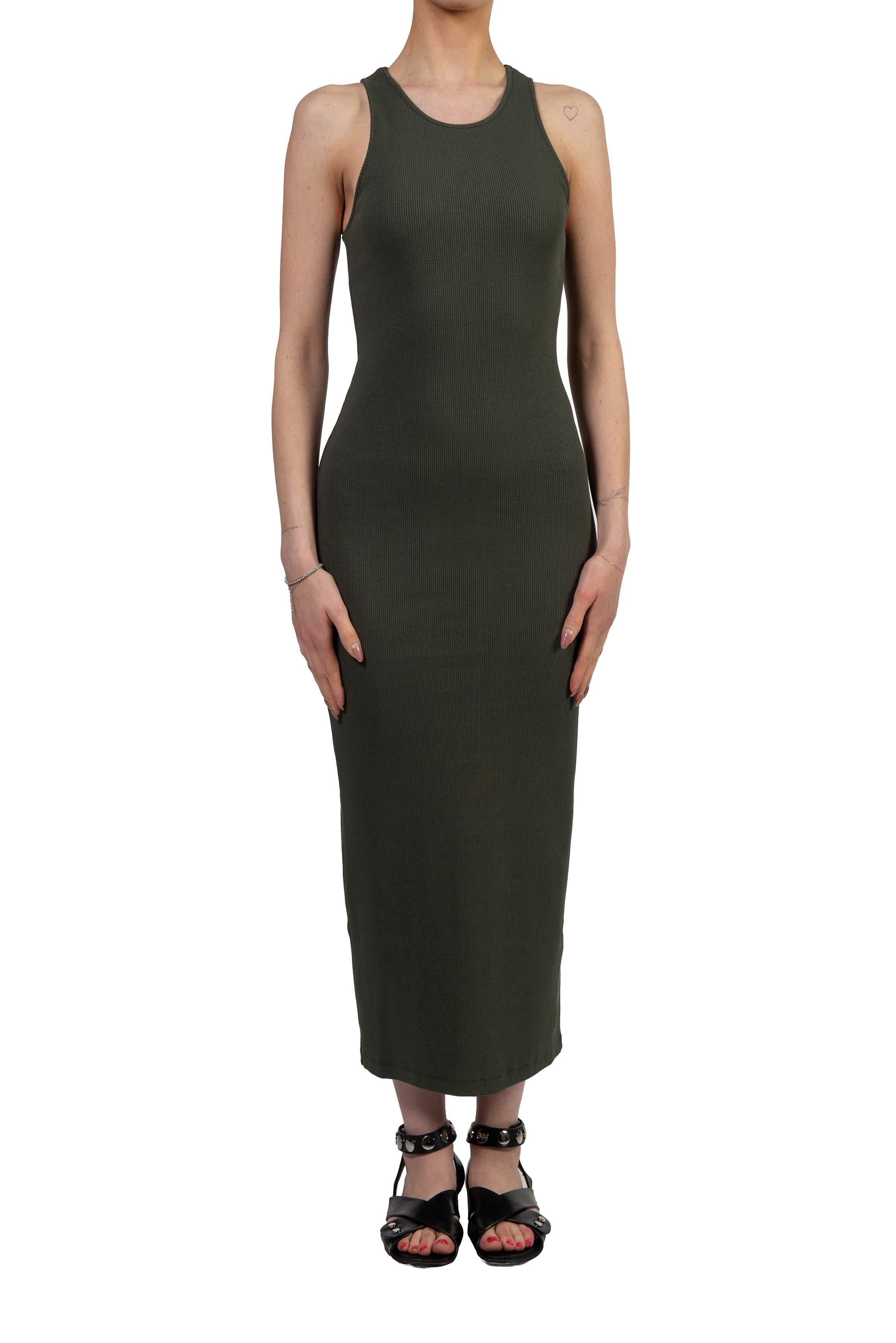 Abito lungo a costine in jersey military 42355 MILITY FEDERICA TOSI 