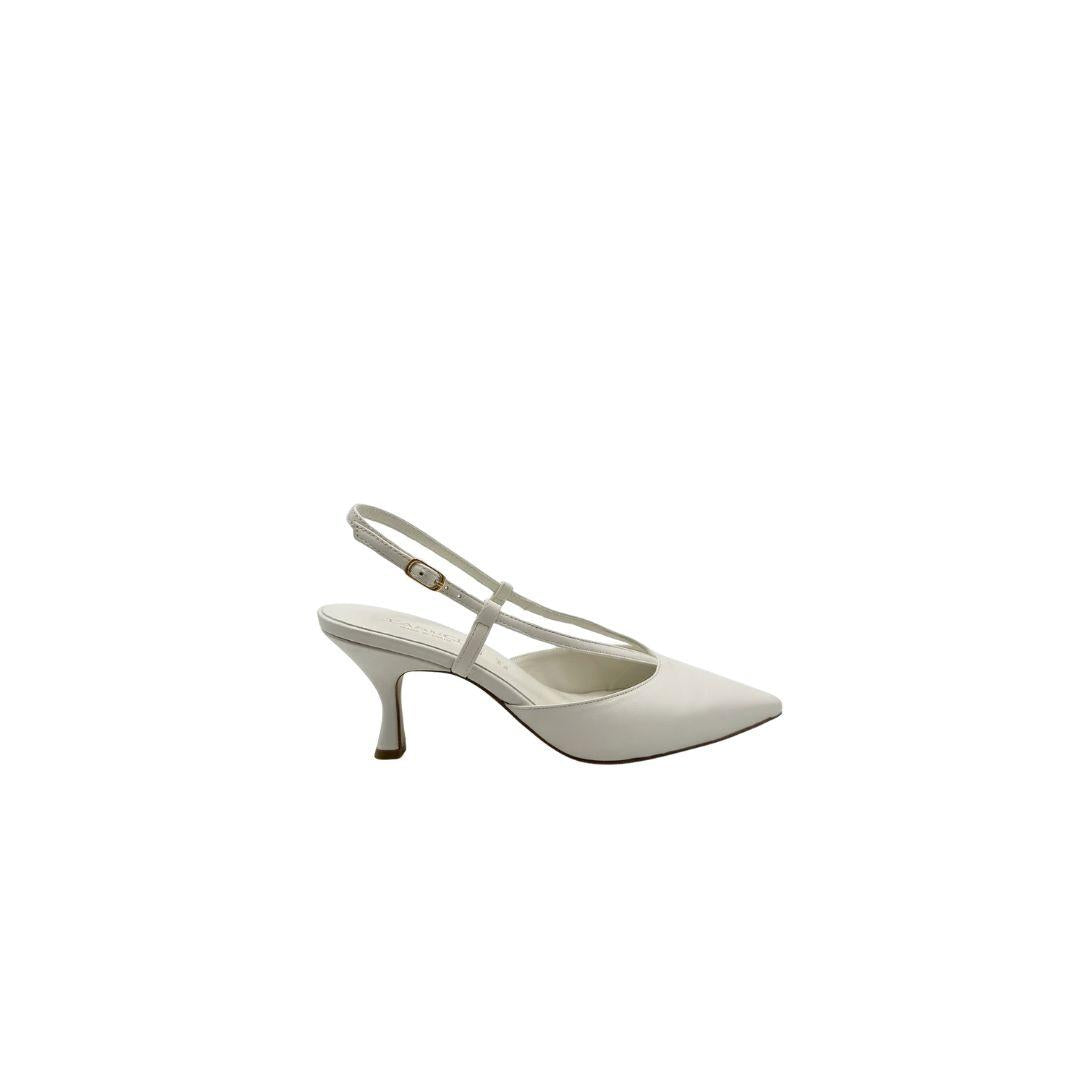 Slingback bianca 671 671 LATTE BIANCA DI 