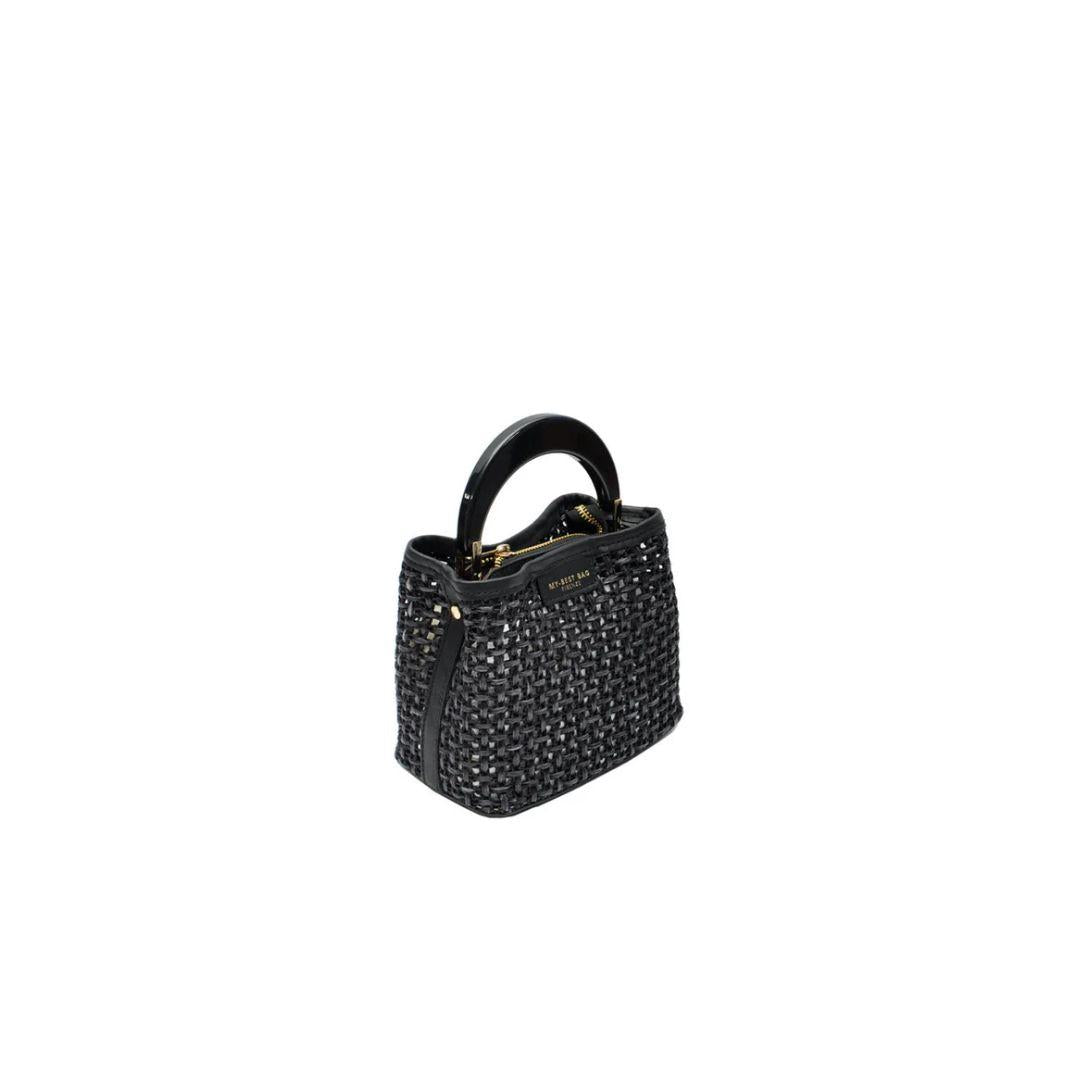 Borsa Ingrid mini in rafia INGRID TABRU 2042 NERO MY BEST BAG 