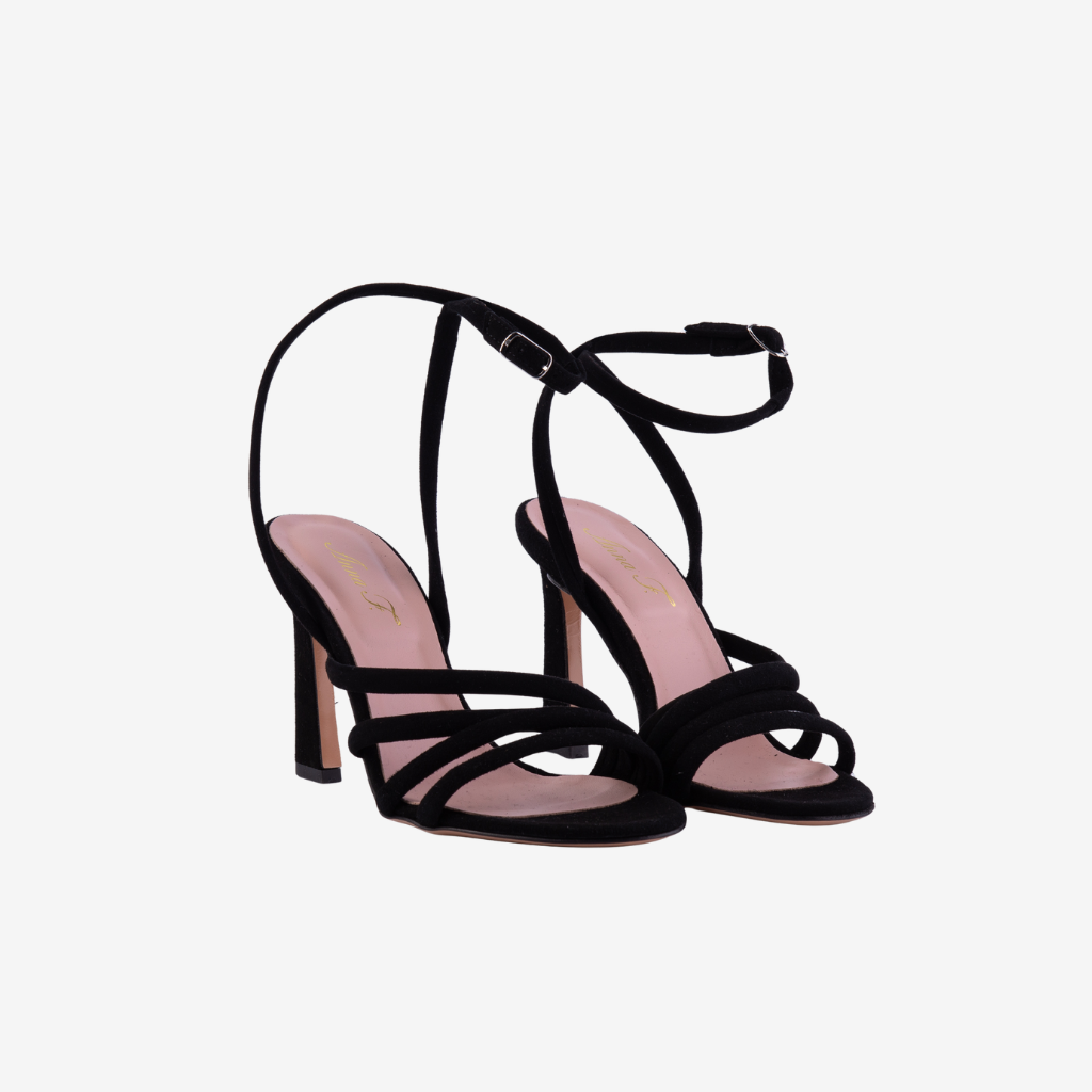 Sandalo in camoscio nero. 3715 N ANNA F 