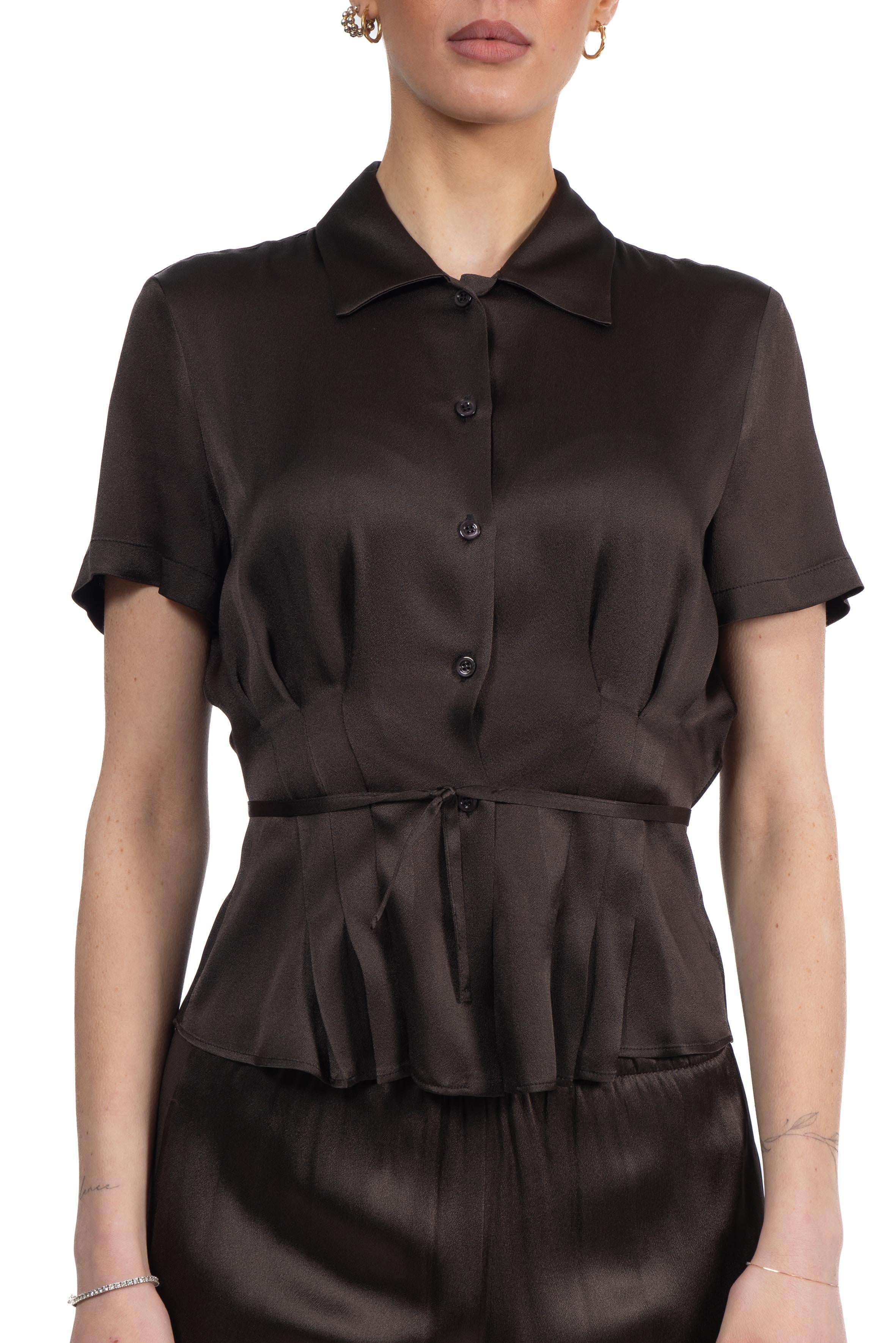 Camicia Desideria dark cacao DESIDERIA Y6SM06 DARK CACAO SEMICOUTURE 