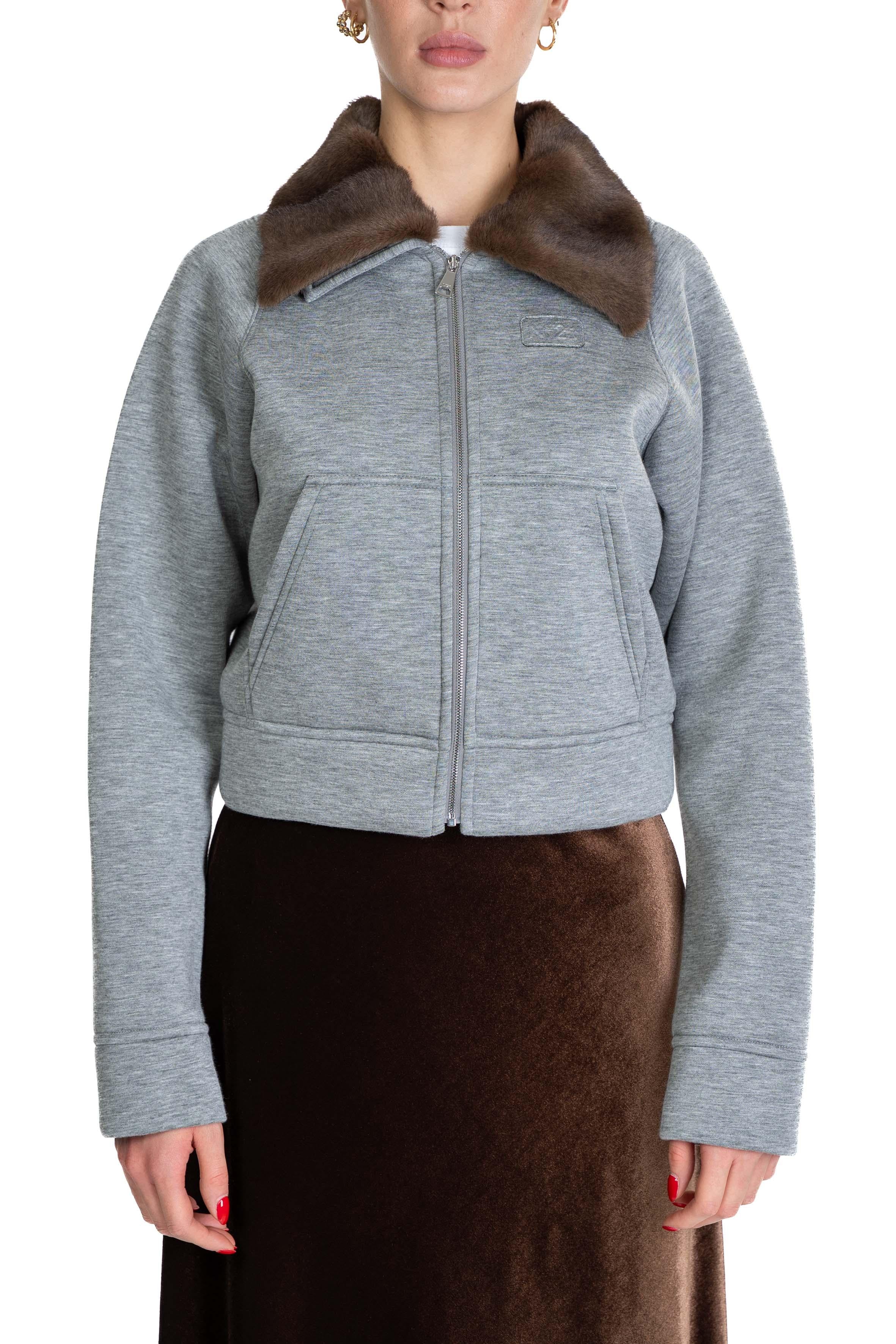 Felpa con collo E011 GRIGIO N° 21 