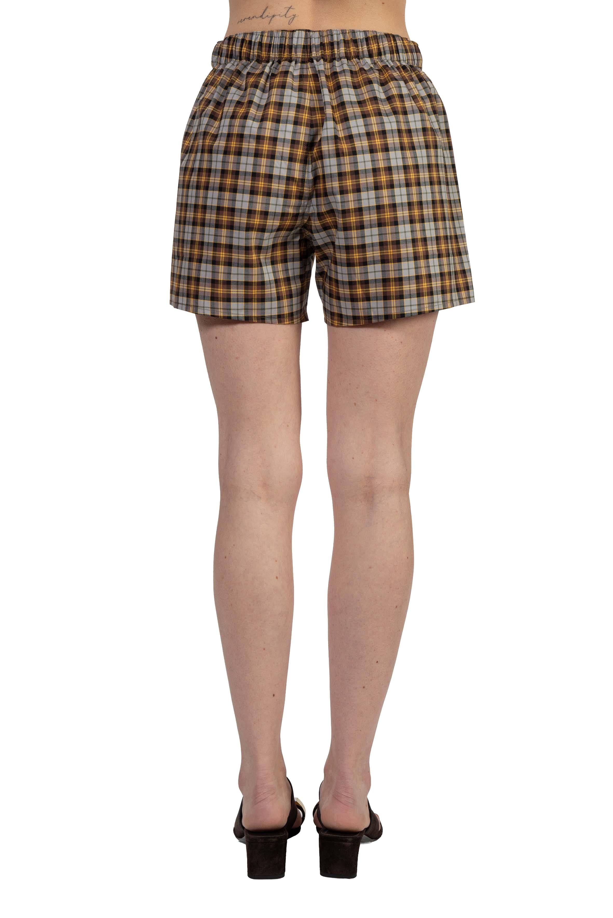 Short a quadri 4042MDI01 BROWN MSGM 