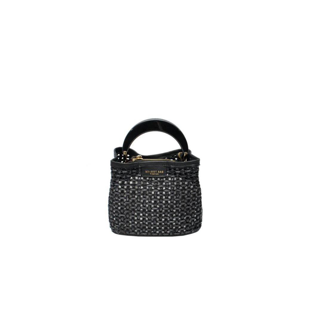 Borsa Ingrid mini in rafia INGRID TABRU 2042 NERO MY BEST BAG 
