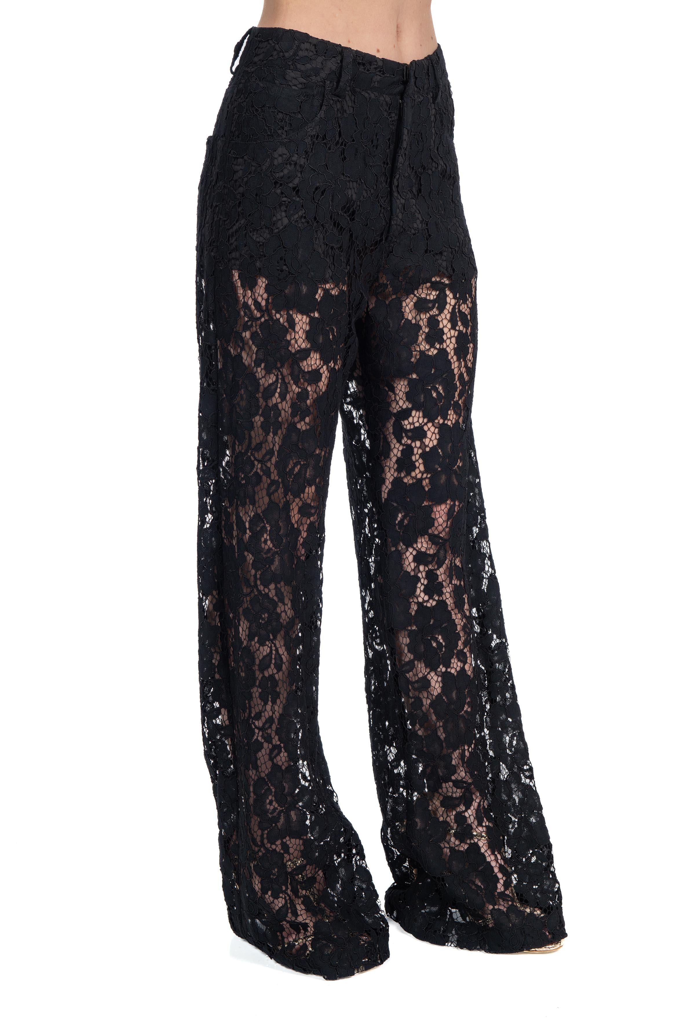 Pantalone pizzo nero. 40819 NERO FEDERICA TOSI 