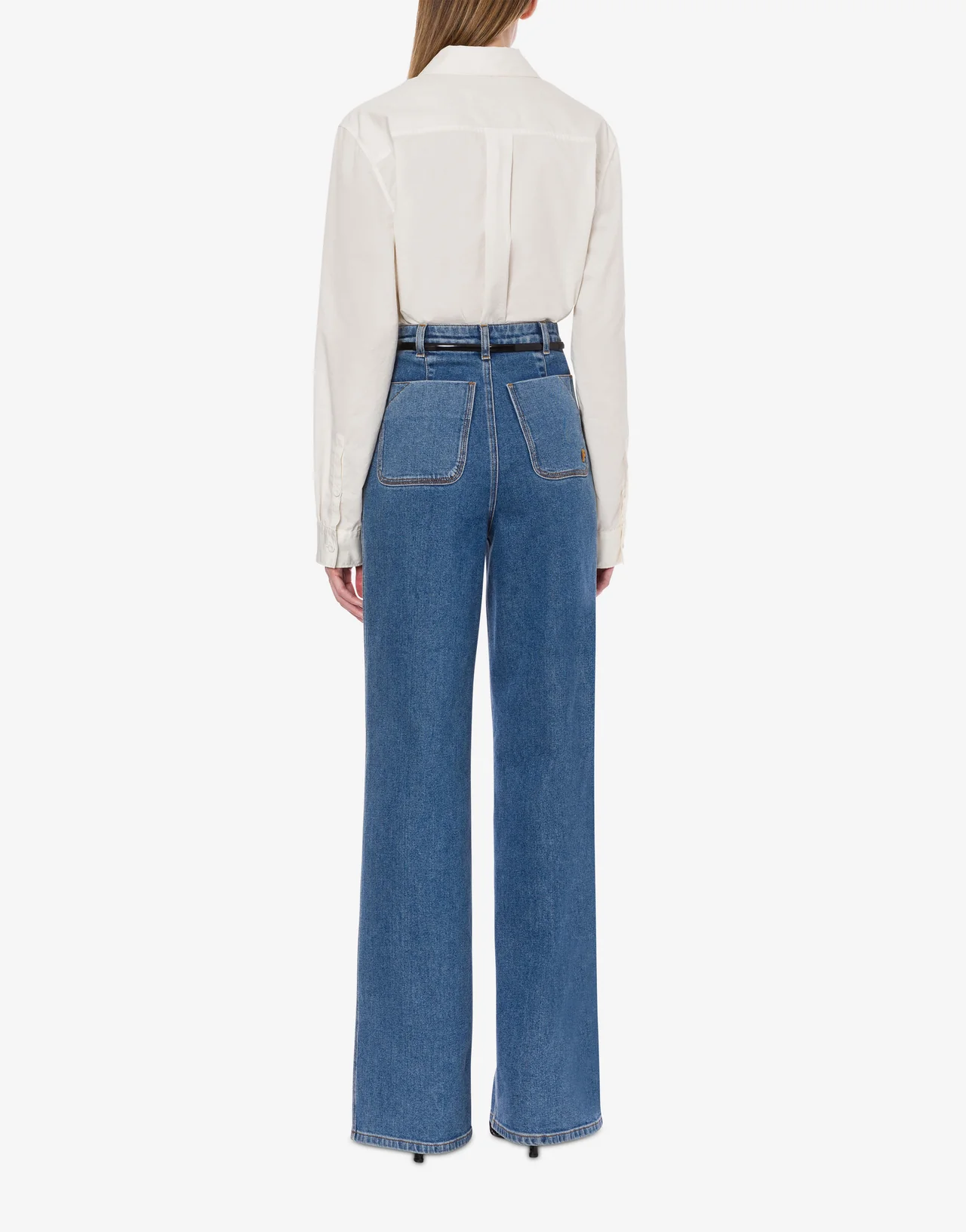 jeans palazzo in denim confort 0304 0731 0309 blu PHILOSOPHY 