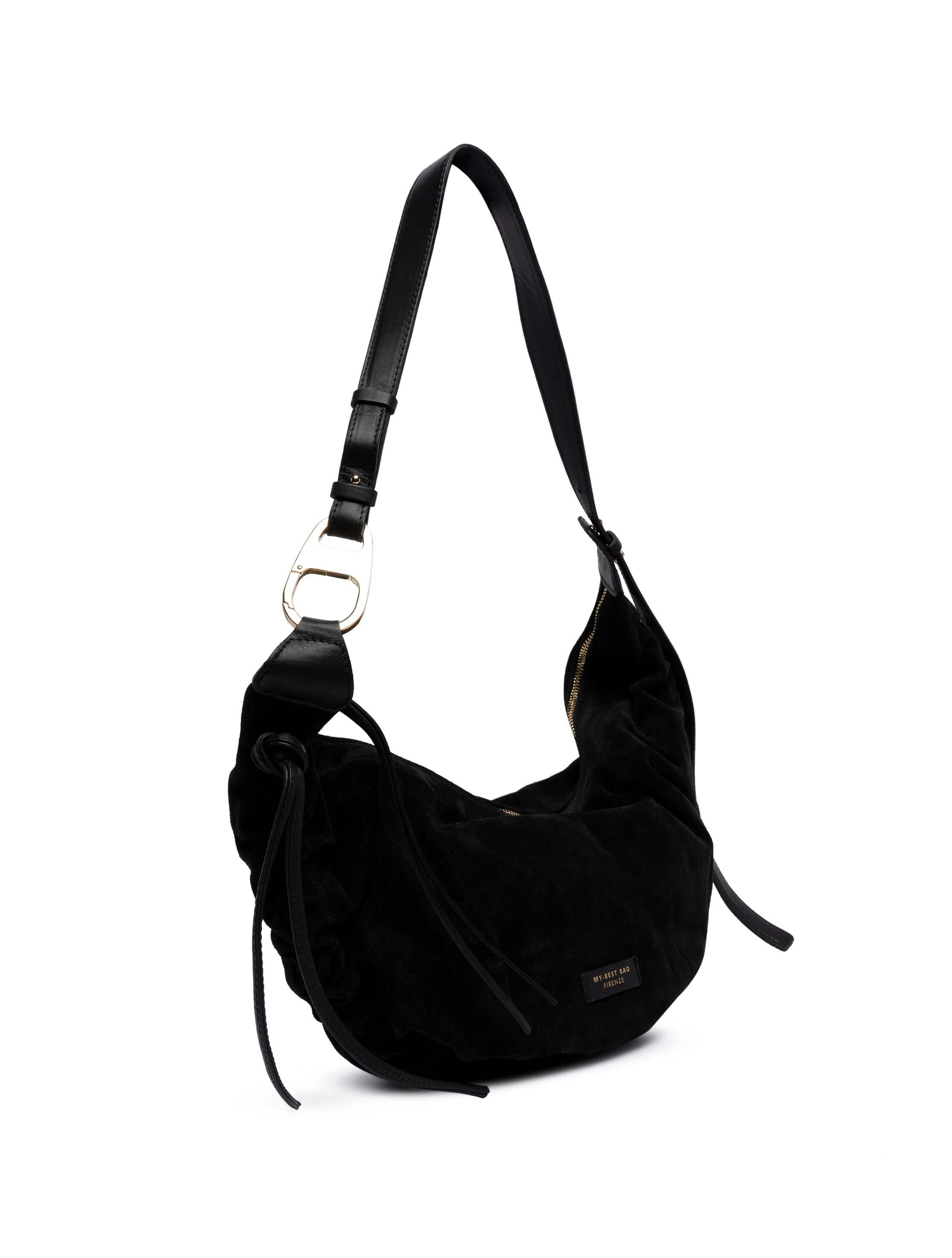 Borsa New Moon in camoscio nera 1030 NERO MY BEST BAG 