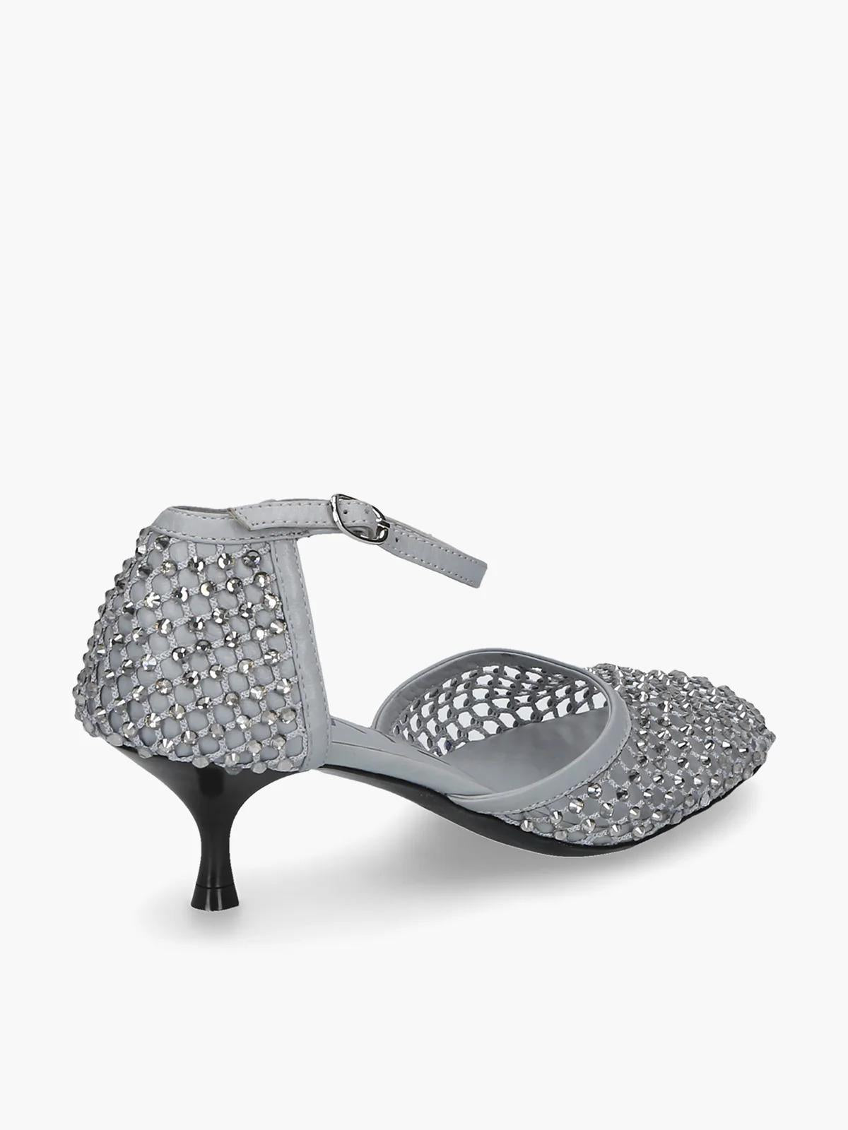 Scarpe con strass argento R15 GREY STRATEGIA 