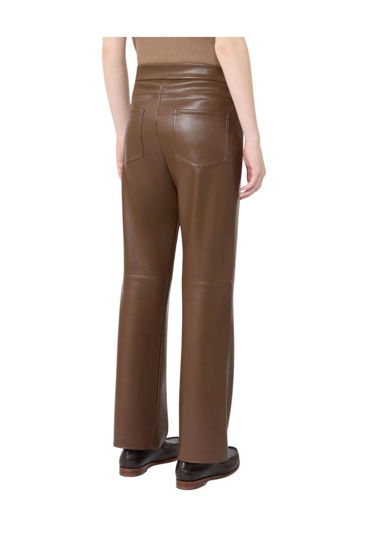 Pantalone slim fit in jersey spalmato marrone Sublime SUBLIME 02 MARRONE MAX MARA 