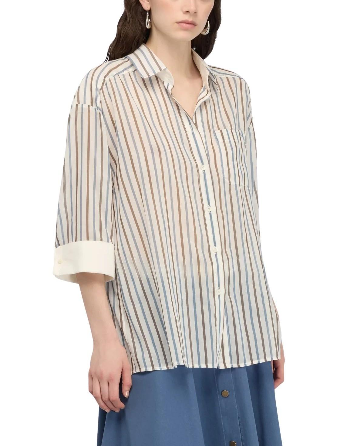 Camicia a righe Gracia GRACIA BY6SK54 CACAO SEMICOUTURE 