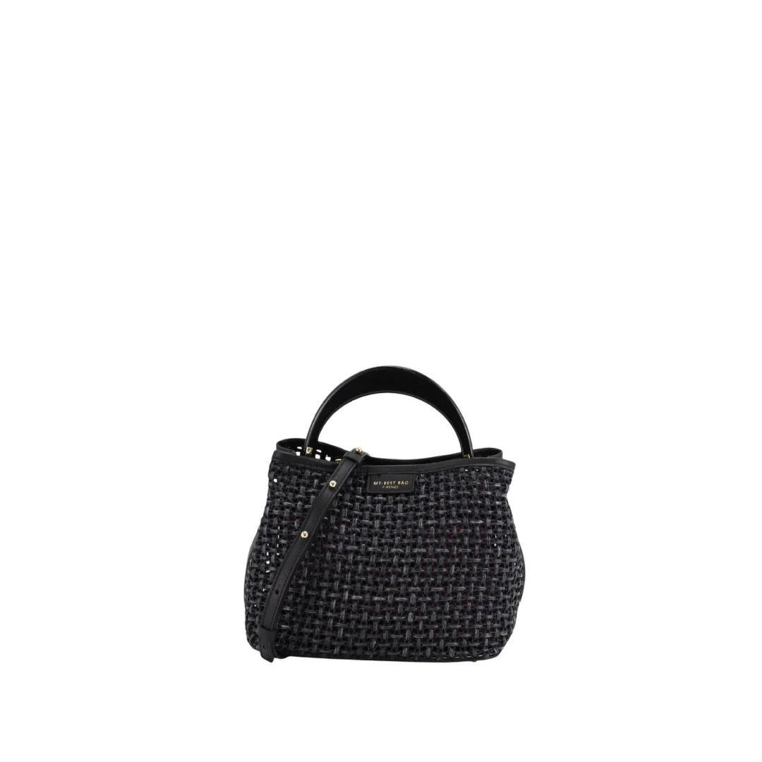 Borsa Ingrid in rafia INGRID TABRU 2041 NERO MY BEST BAG 