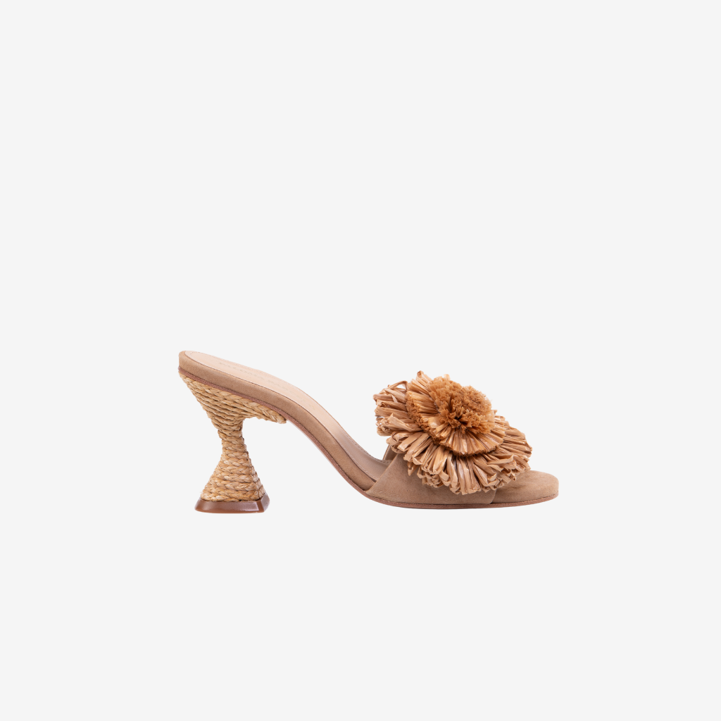 Sabot beige con fiore AKIRA B PALOMA 