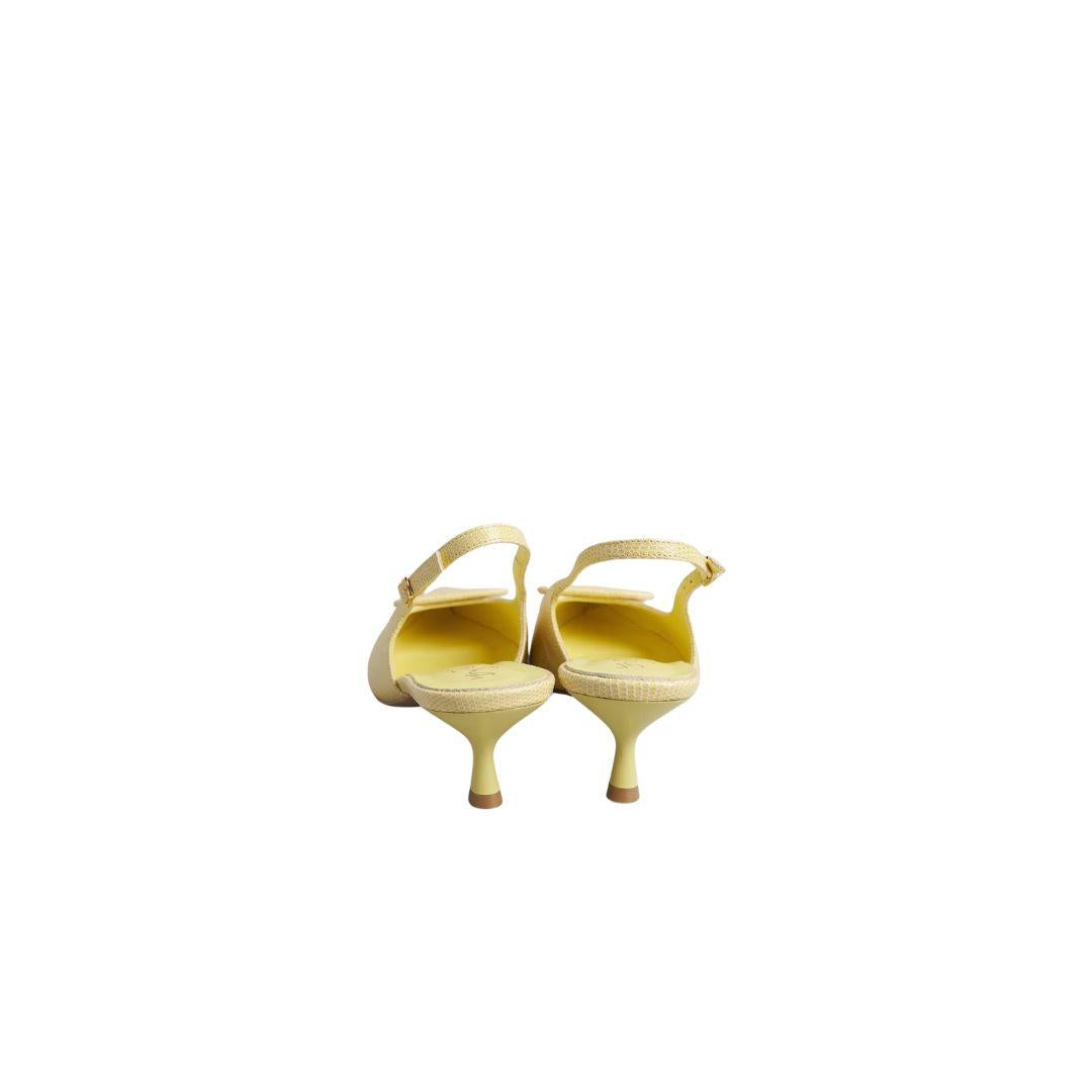 Slingback giallo pastello 506 GIALLO BIANCA DI 