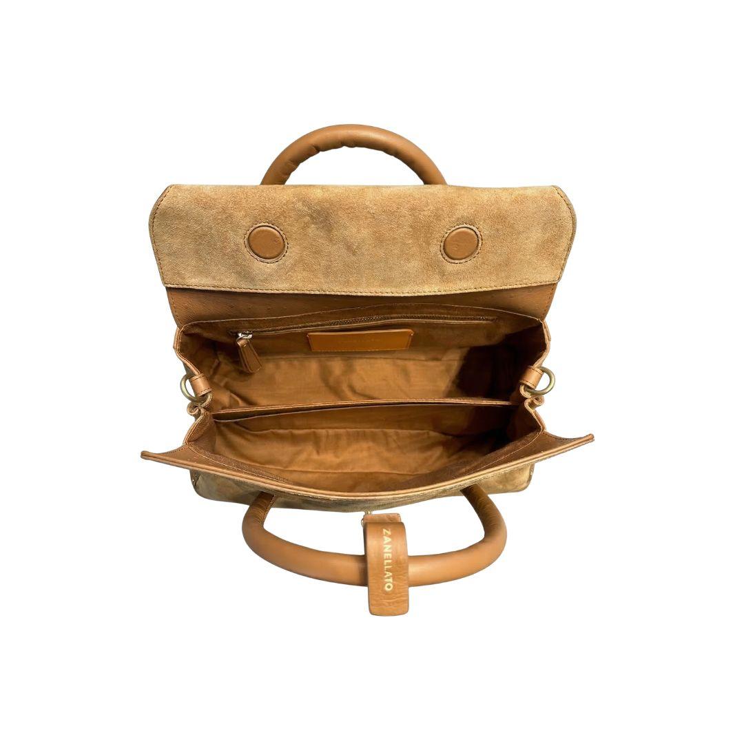 Borsa Dotta S in pelle  Zashmere & Cactus brown dorsoduro DOTTA ZASHMERE& CACTUS BROWN DORSODURO ZANELLATO 