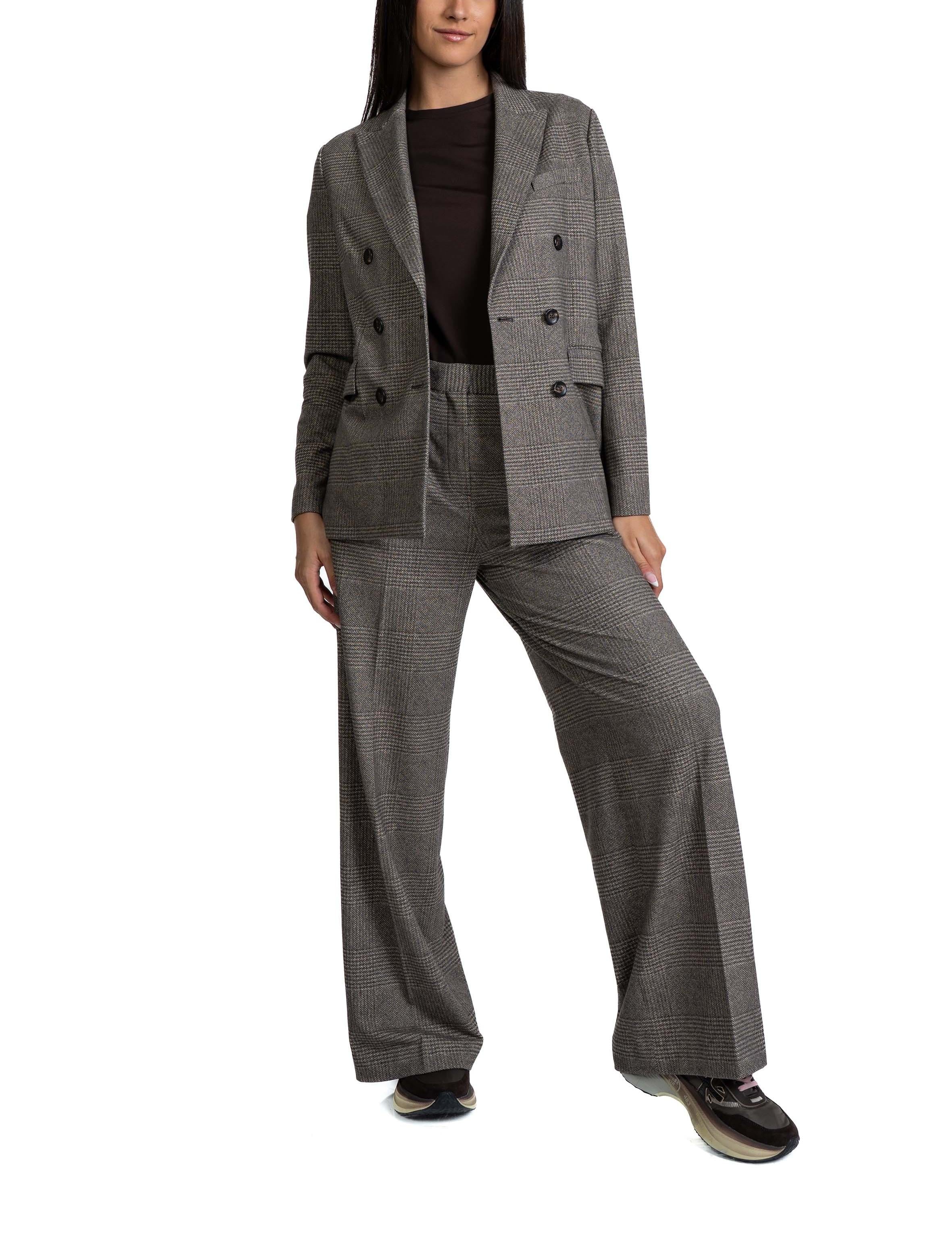 Giacca doppiopetto in check FD3679 CIOCCOLATO CIRCOLO 