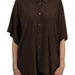 Camicia manica ampia testa di moro
