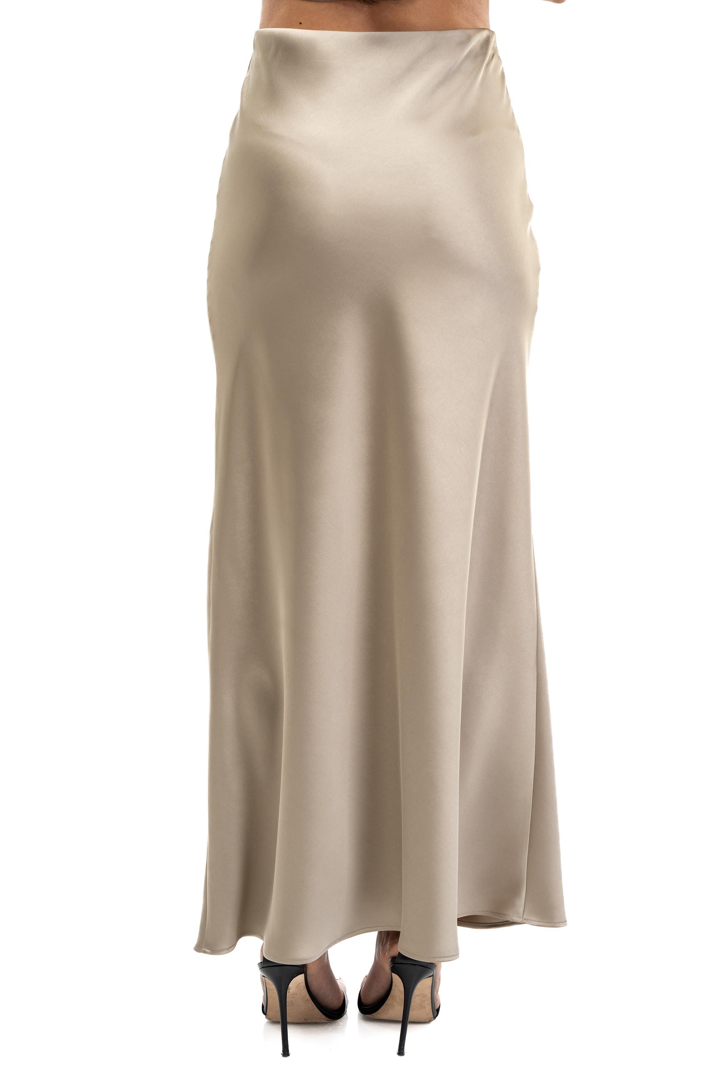 Gonna in raso beige 2639 4331 PIETRA ALICE MILLER 